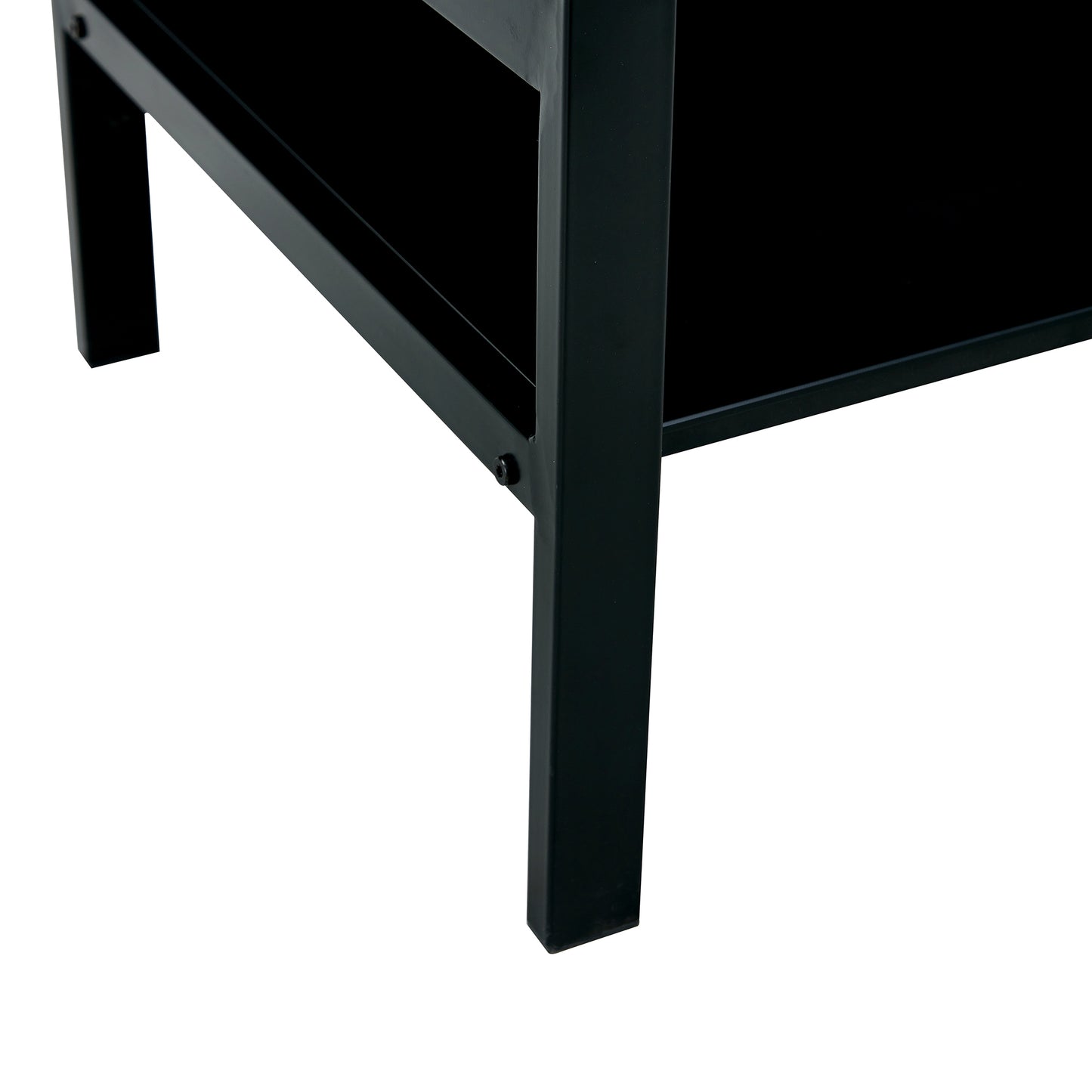 Modern Black Glass Coffee Table with Lift Top and 2-Layer Storage