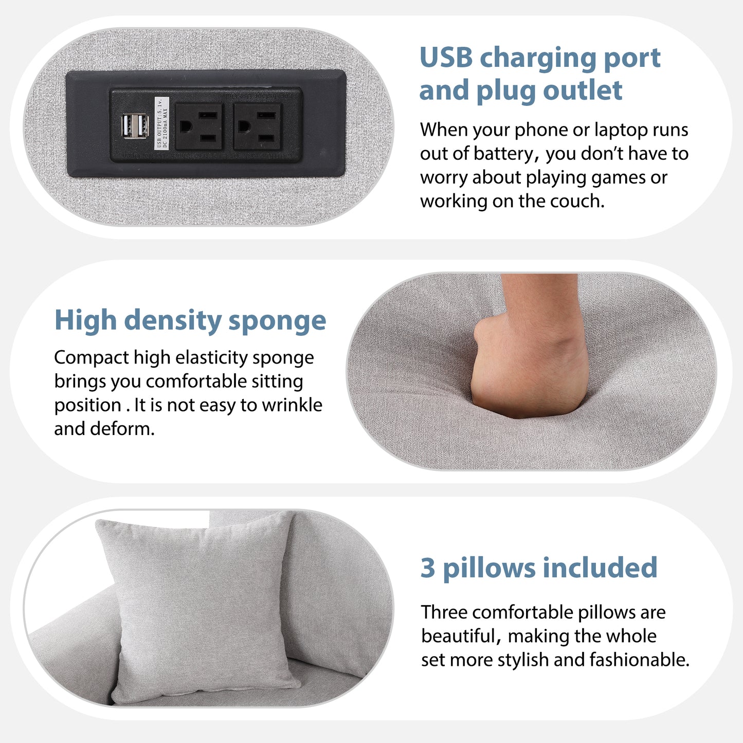 87.4 L-Shape Sectional Sleeper Sofa with USB Charging Port and Plug Outlet, Black Velvet, 3 Pillows