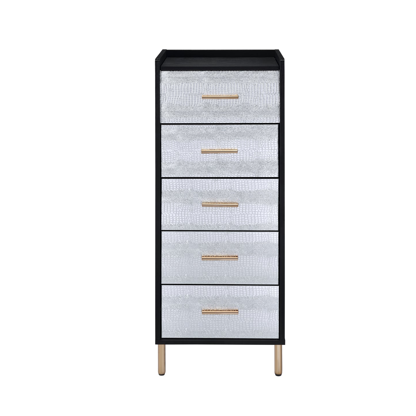 Myles Jewelry Armoire, Black, Silver & Gold Finish AC01167