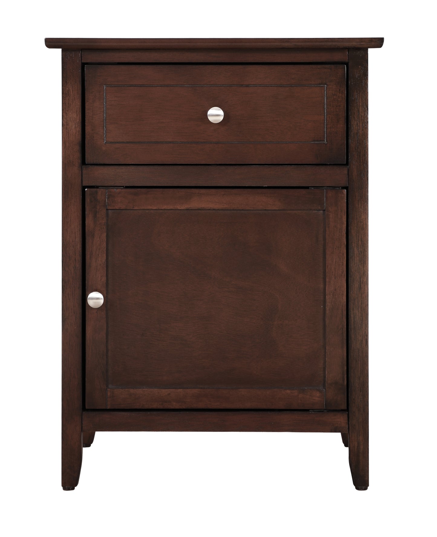 Izzy G1412-N-25 1 Drawer /1 Door Nightstand , Cappuccino