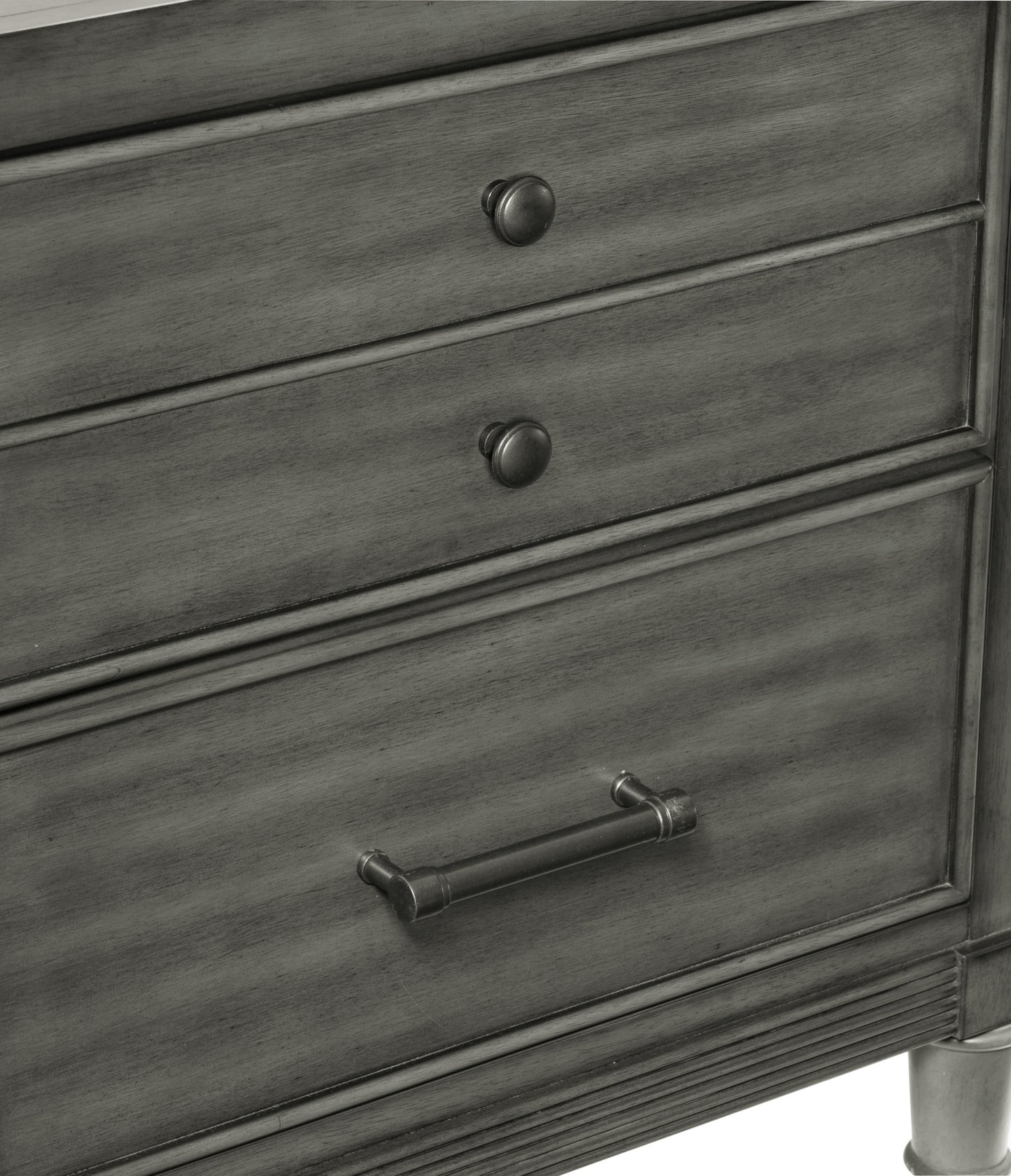 Transitional Style Gray Finish 1pc Nightstand of Drawers Versatile Look Bedroom Furniture