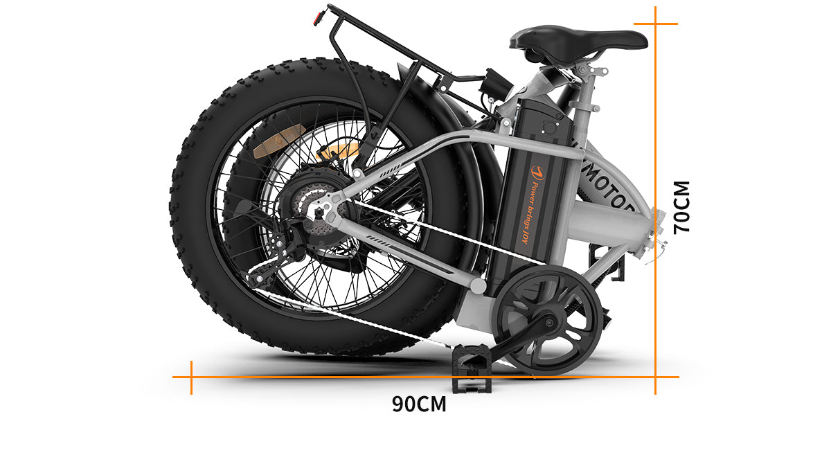 AOSTIRMOTOR Folding Electric Bike Ebike Bicycle 750W Motor 20" Fat Tire With 48V/12.5Ah Li-Battery Beach Snow Bicycle  A30