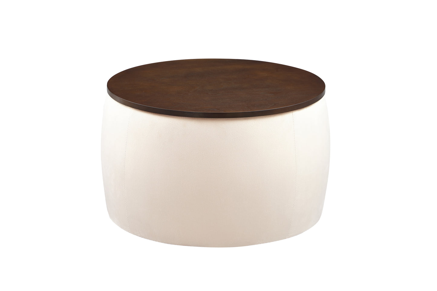 Elegant Velvet Round Ottoman Set with Storage: Multifunctional Furniture Piece for Your Space