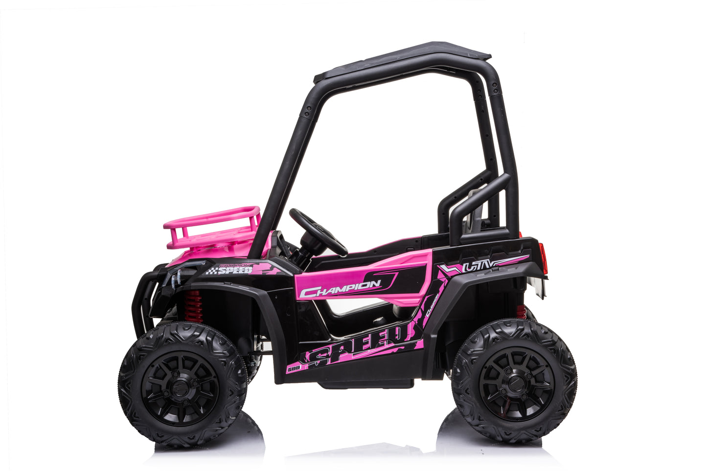 24V Electric Kid Ride On Car with Remote Control, Pink JS370 UTV Ride on Car for Kids