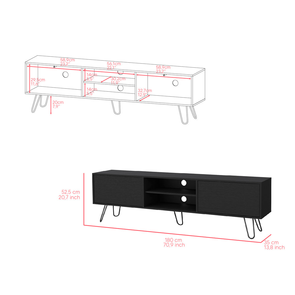 Franklin Living Room Television Stand - Black