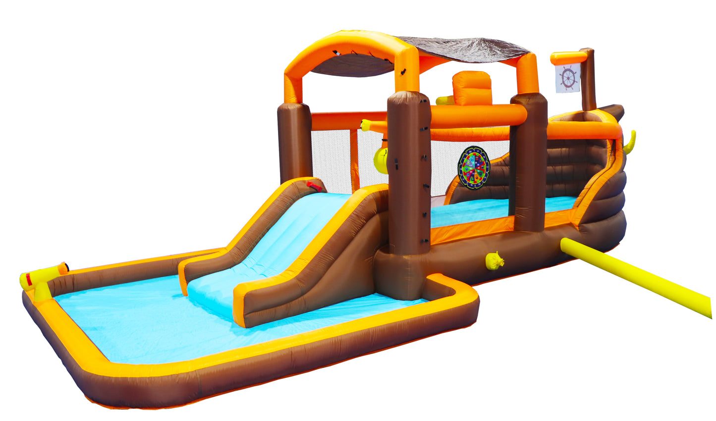 Cruise Ship Themed Inflatable Water Park Playground