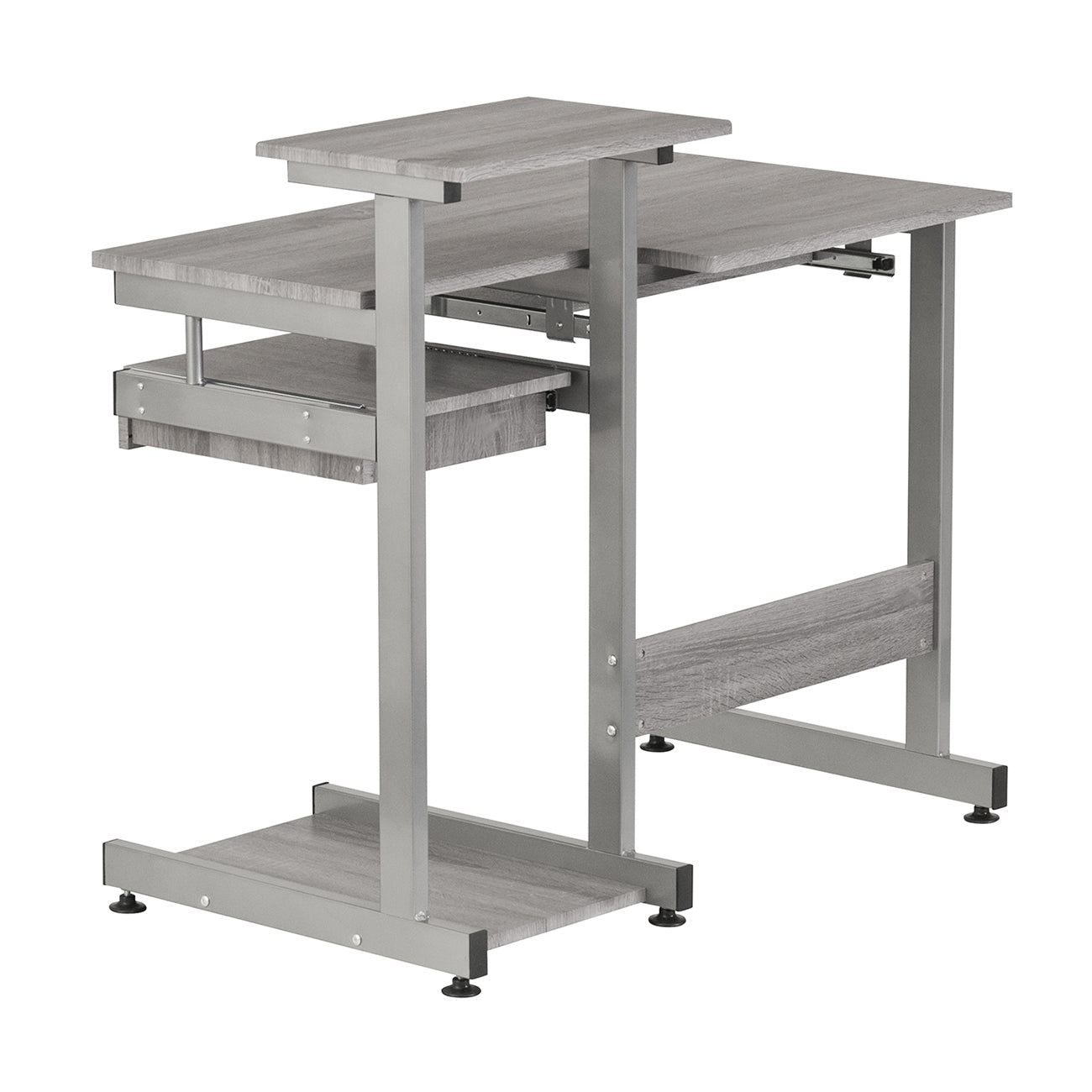 Techni Mobili Grey Computer Workstation Desk