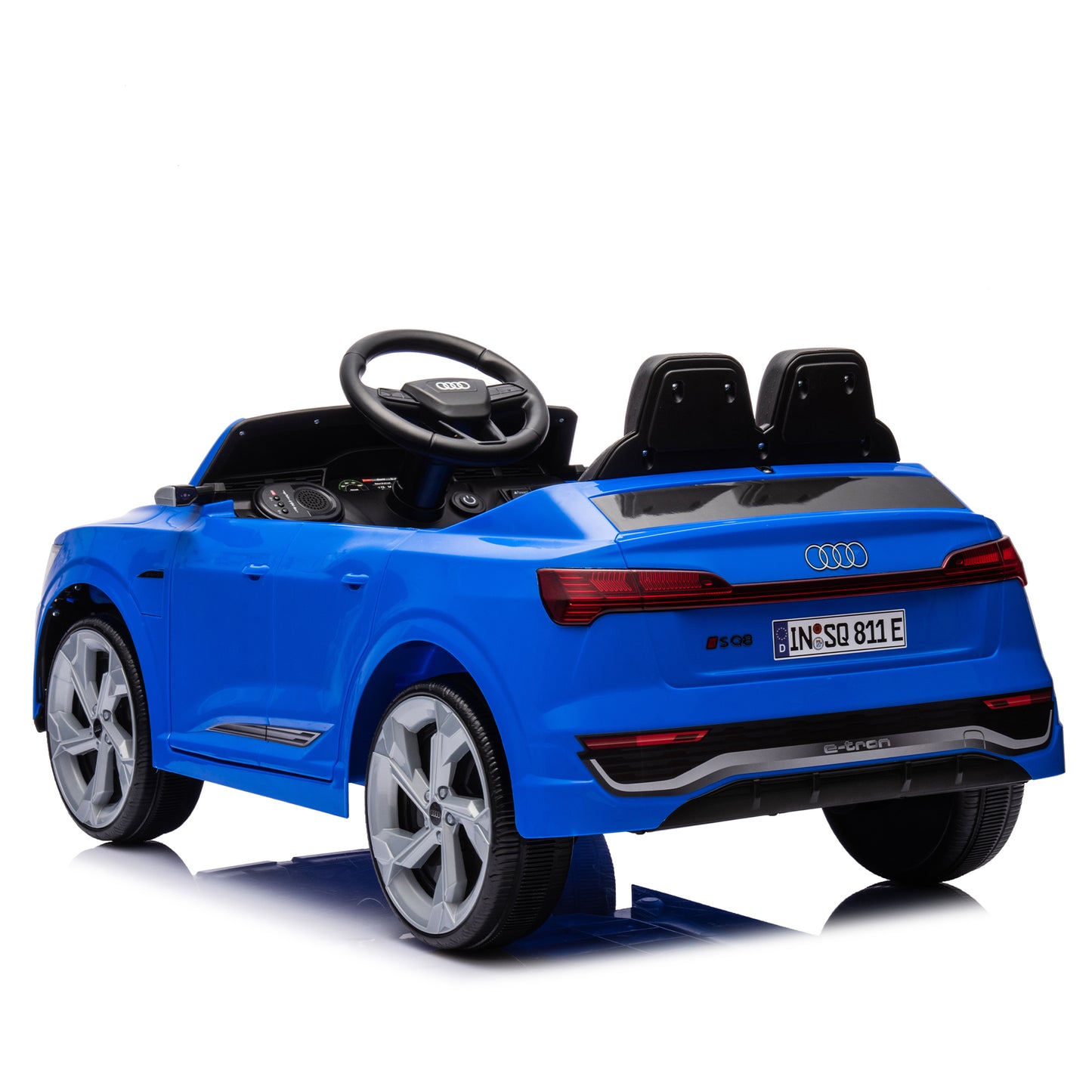 12V Kids Ride On Electric Car w/Parents Remote Control,Licensed Audi SQ8 for Kids,Dual Drive,Suspension,Hanging start,Three speed adjustable Music,Volume Control,LED Lights for Kids Aged 3-6.