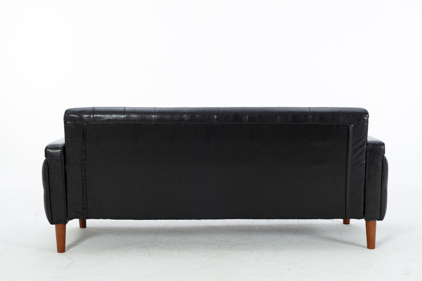 Black 2047 PU Leather Sofa