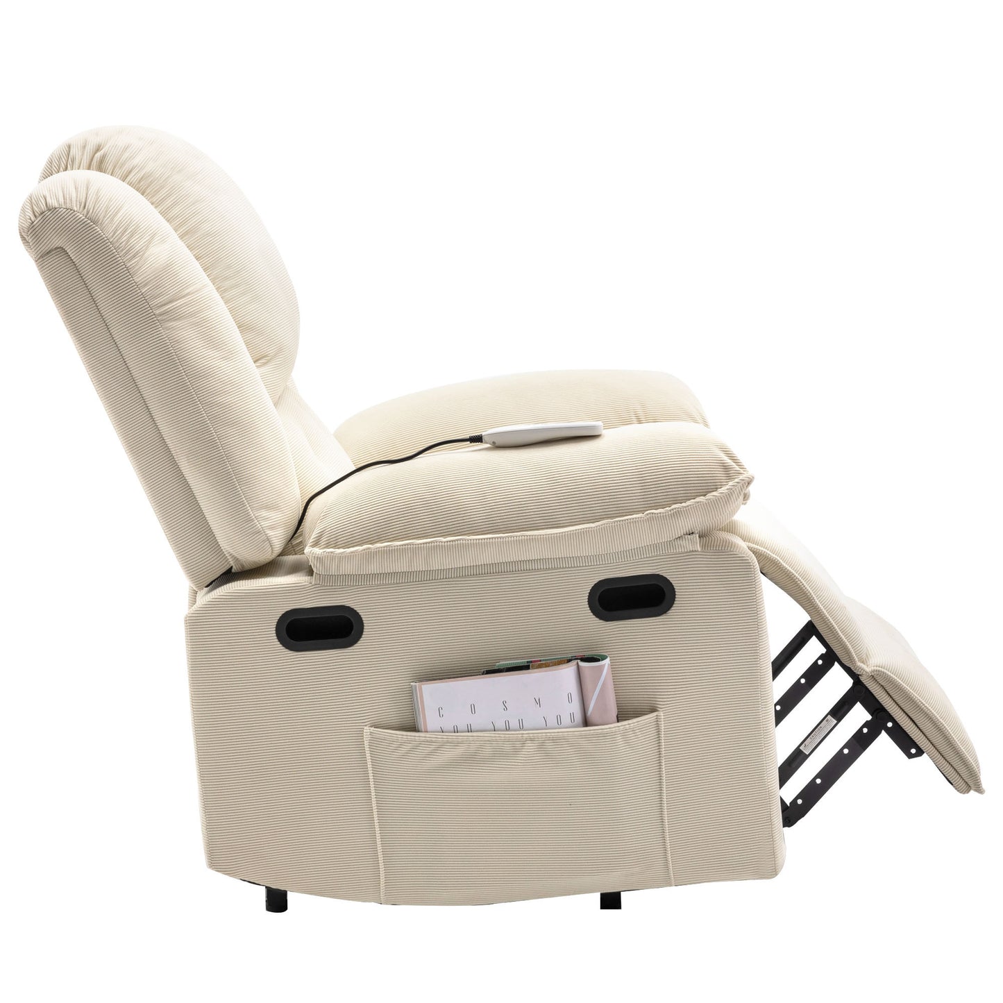 Adjustable Massage and Heating Power Lift Recliner Chair with Side Pocket