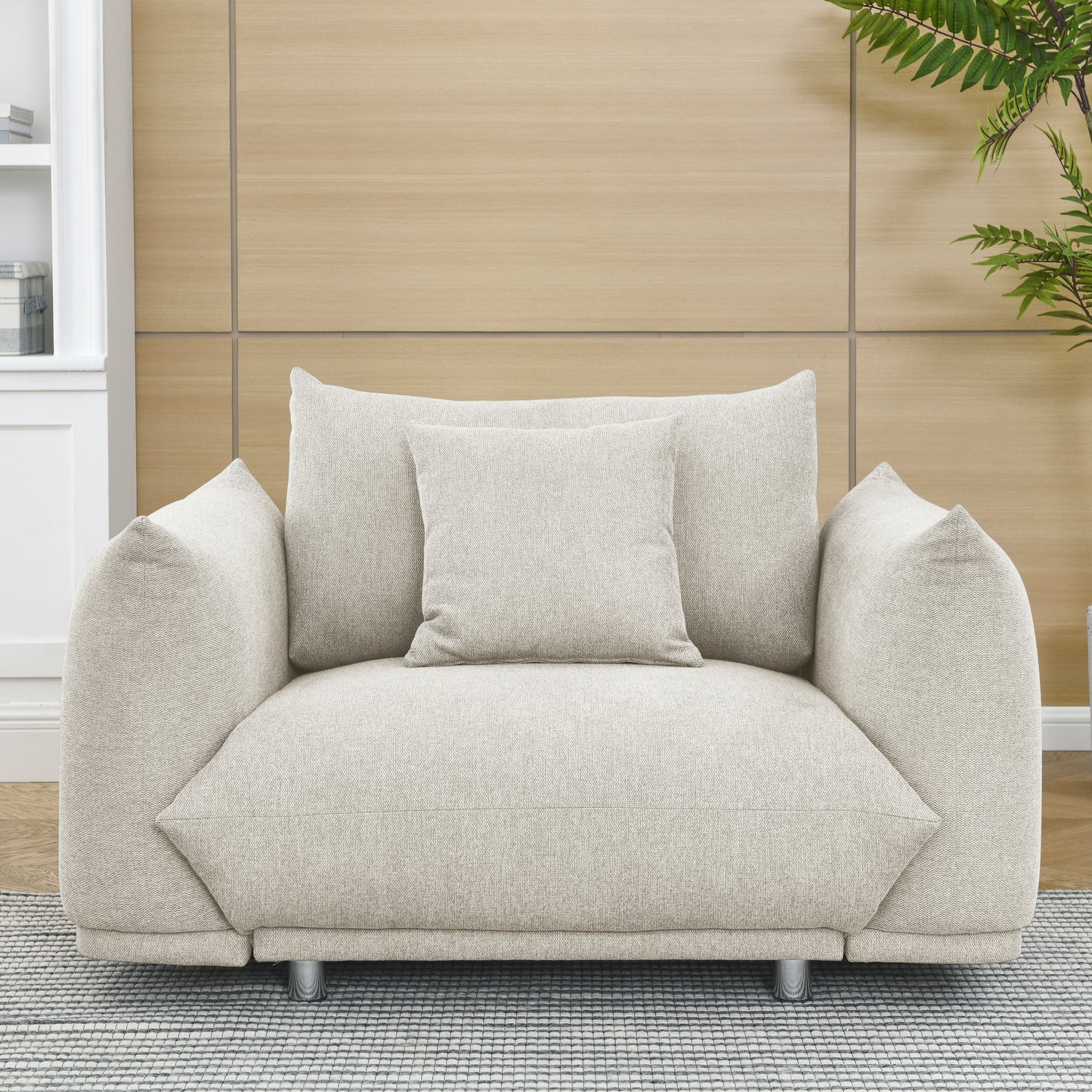 50.75'' Versatile Living Room Upholstered Armchair with Pillow