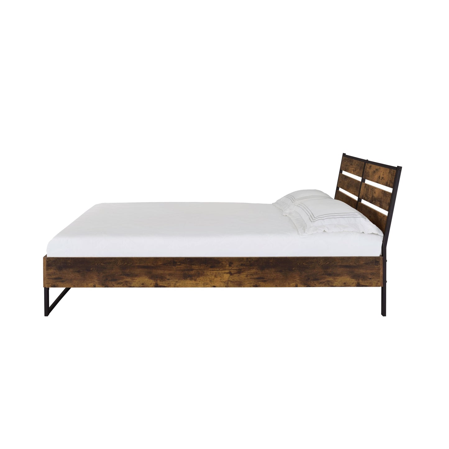 Juvanth Eastern King Bed in Rustic Oak & Black Finish 24247EK