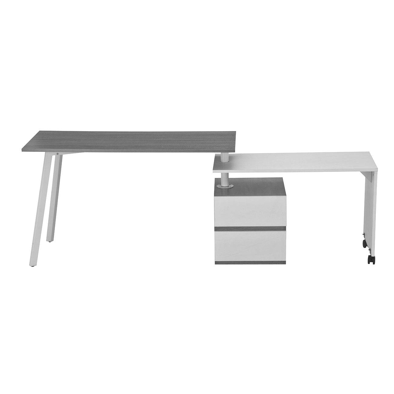 Rotating Grey Workspace Desk by Techni Mobili