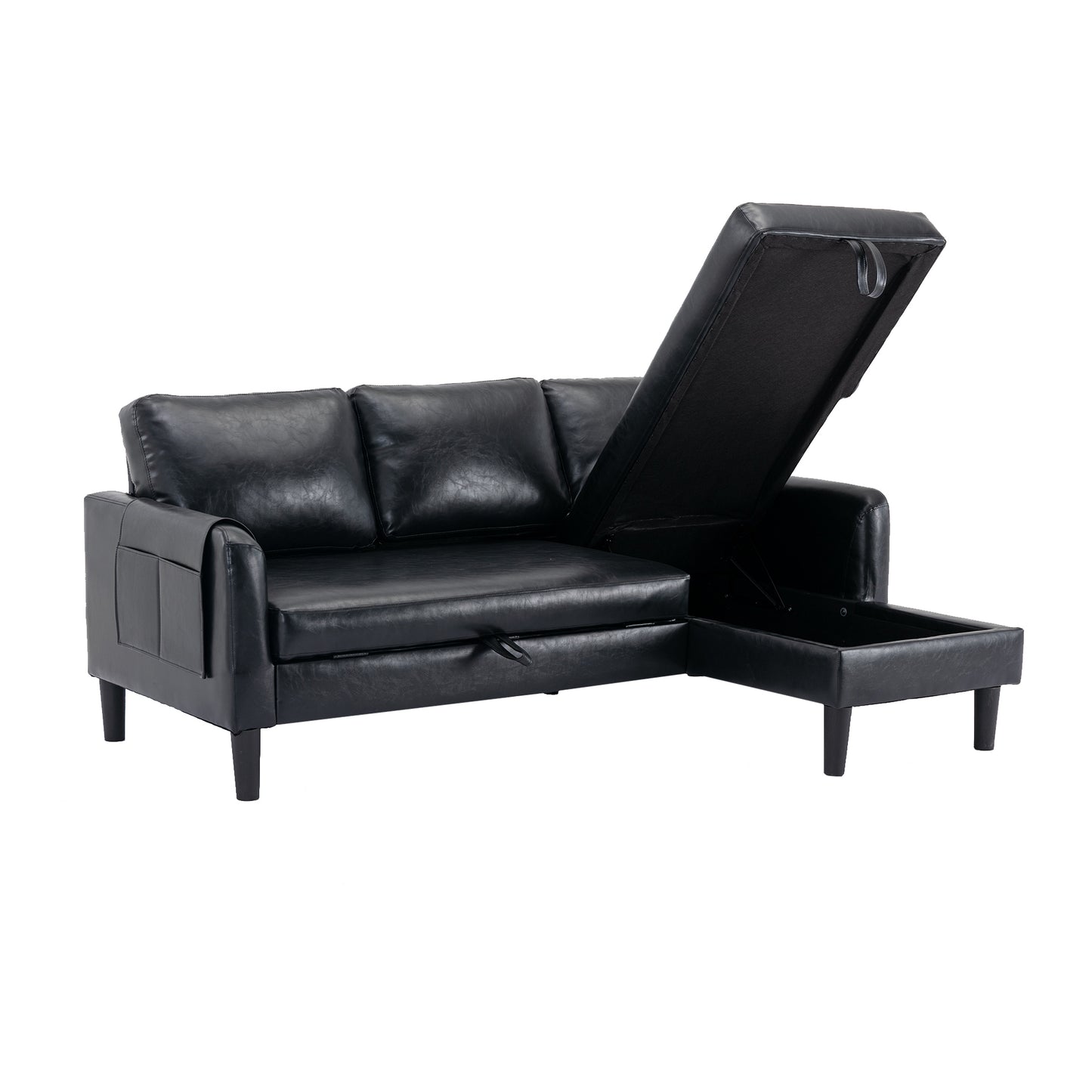 UNITED WE WIN Sectional Sofa Reversible Sectional Sleeper Sectional Sofa with Storage Chaise