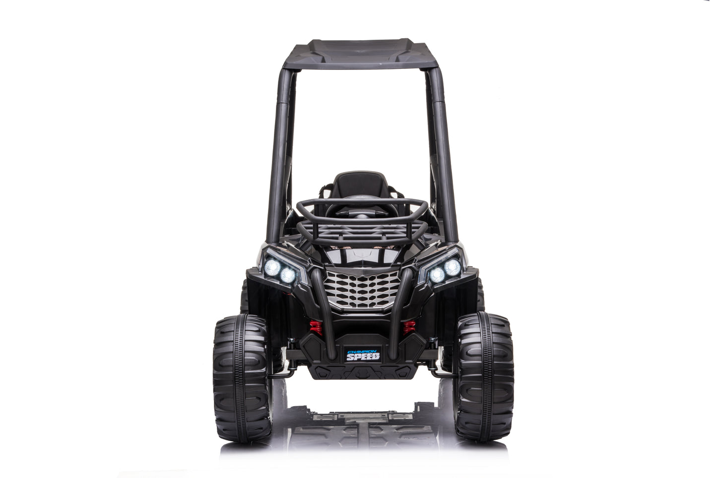 24V Black Electric Kid Ride On Car with Remote Control and LED Headlights