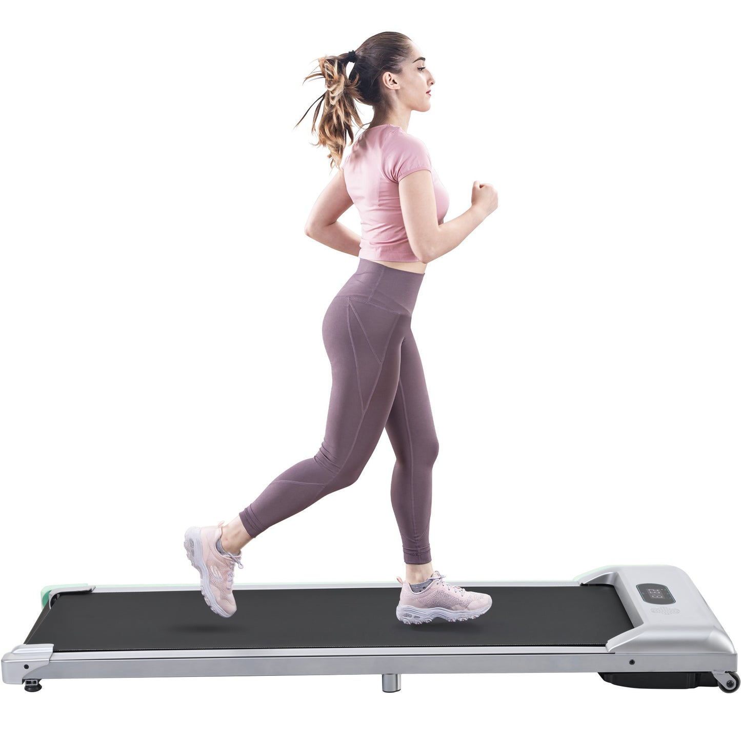 2 in 1 Under Desk Electric Treadmill 2.5HP, with Bluetooth APP and speaker, Remote Control, Display, Walking Jogging Running Machine Fitness Equipment for Home Gym Office