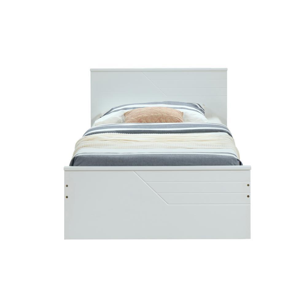 Ragna Twin Bed in White 30770T