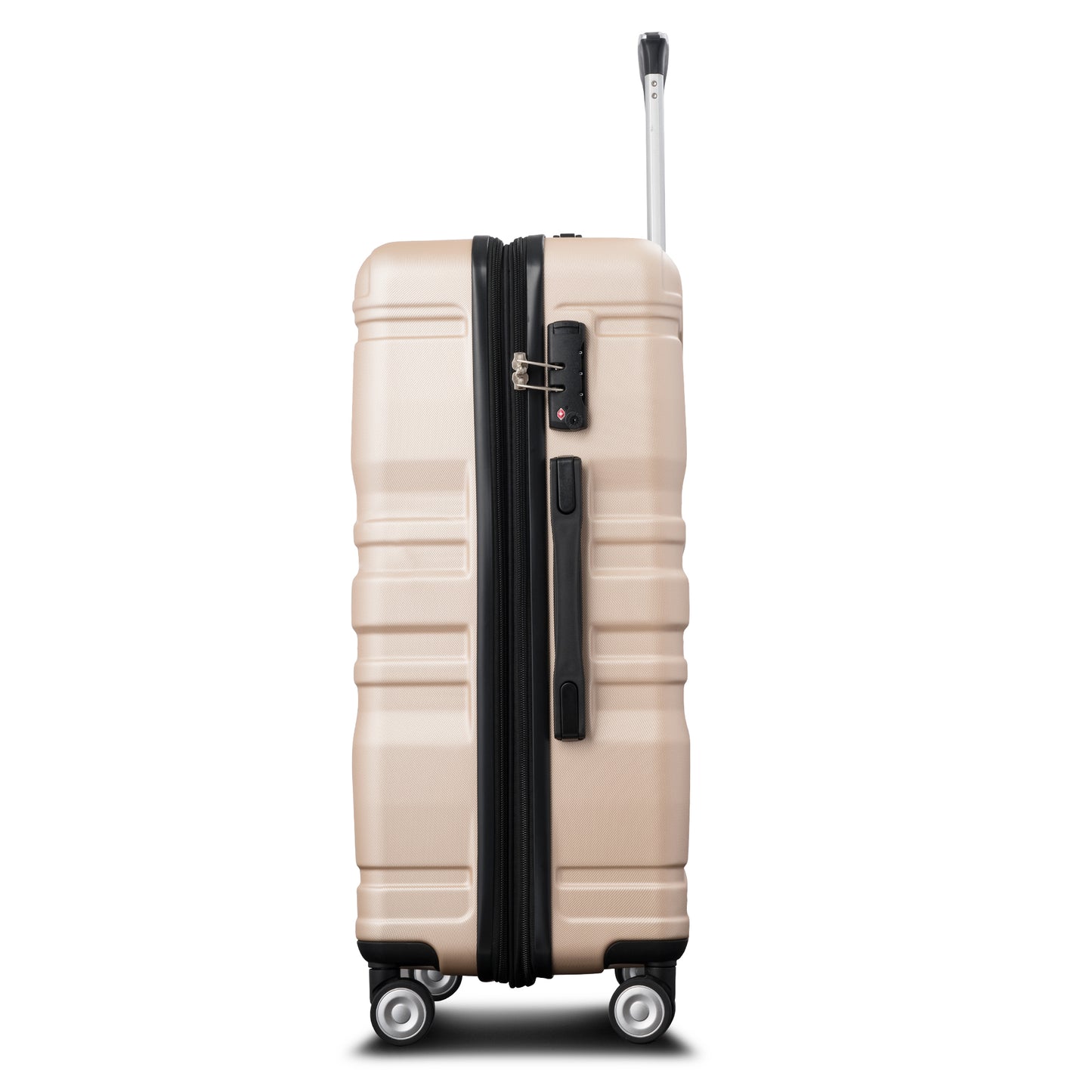 Luggage Sets New Model Expandable ABS Hardshell 3pcs Clearance Luggage Hardside Lightweight Durable Suitcase sets Spinner Wheels Suitcase with TSA Lock  20''24''28'' (Champagne)