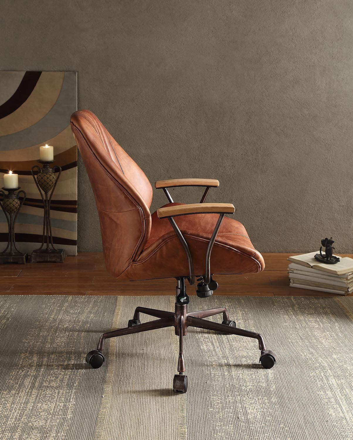 Hamilton Office Chair in Cocoa Top Grain Leather 92413