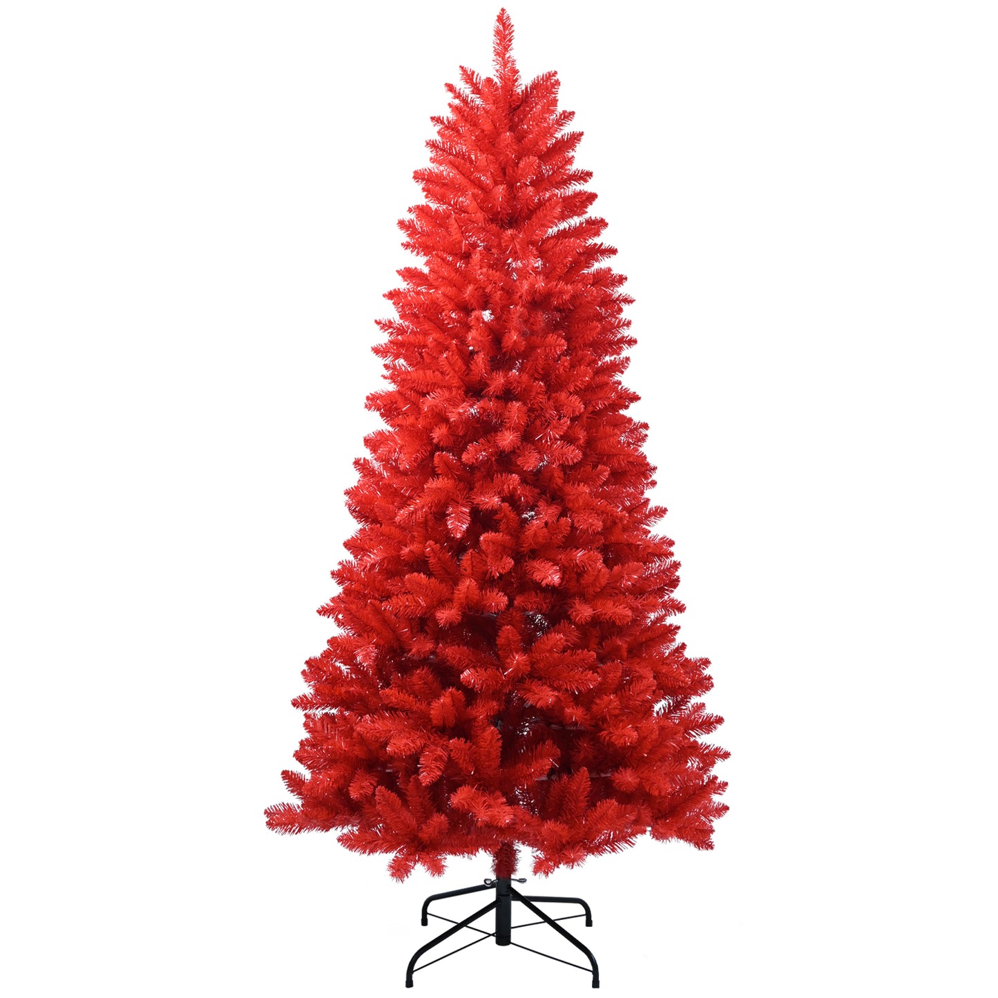 6FT Vibrant Red Fireproof PVC Automatic Artificial Christmas Tree