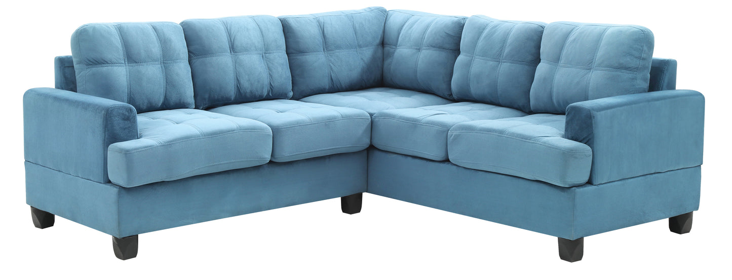 Sandridge G518B-SC Sectional Sofa in Aqua Blue