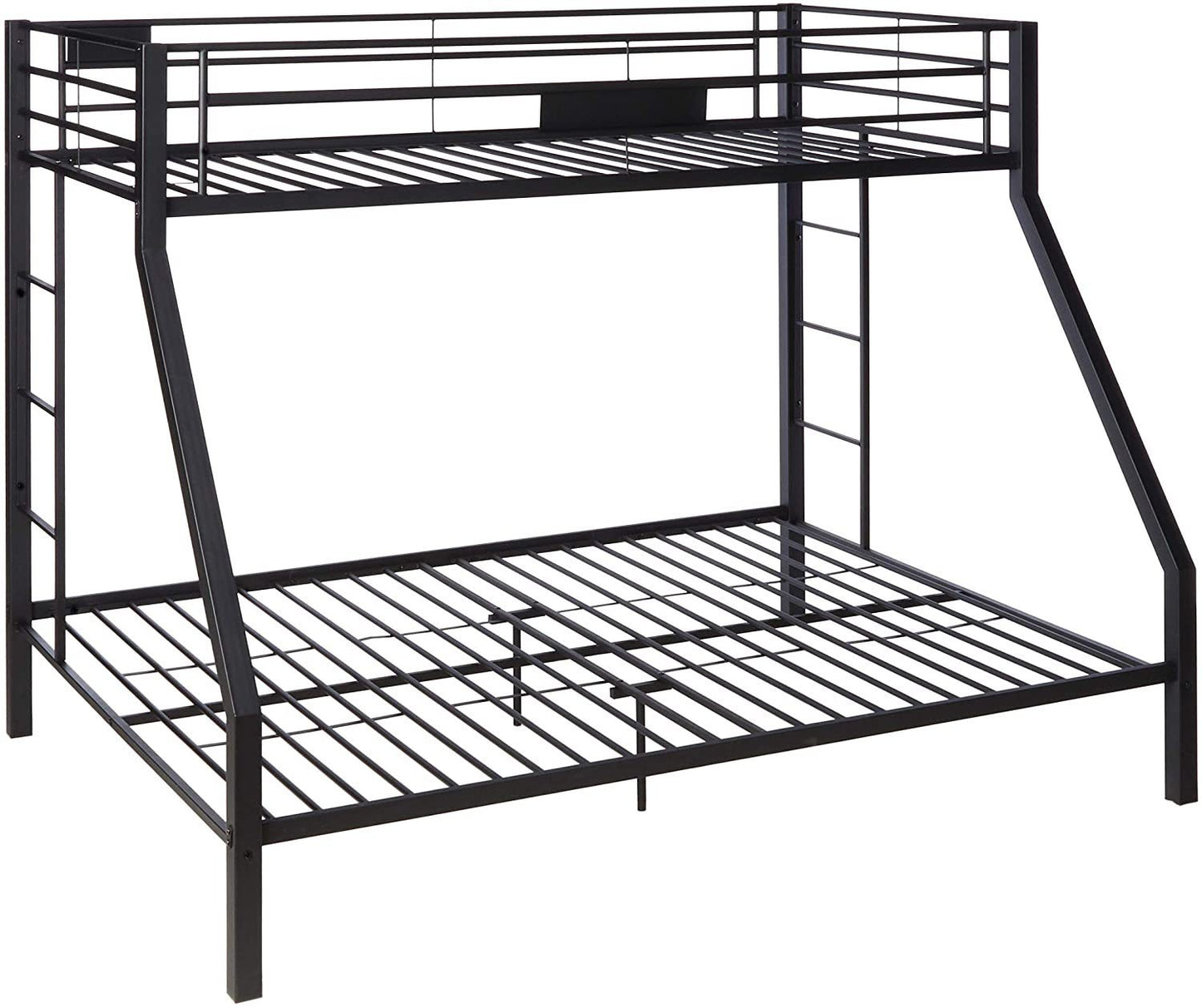 Sandy Black Metal Bunk Bed with Twin XL/Queen Size Configuration