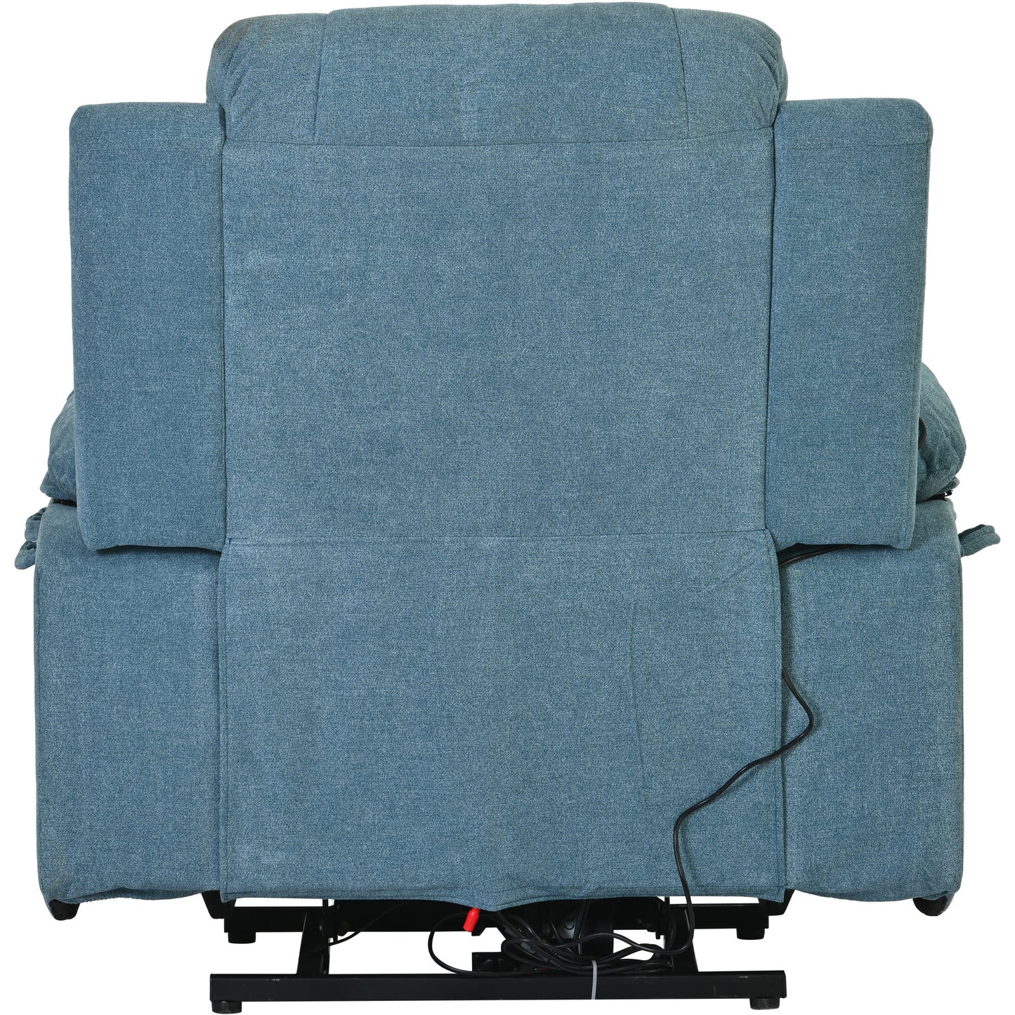 Adjustable Heat and Massage Blue Power Lift Recliner Chair with Infinite Position