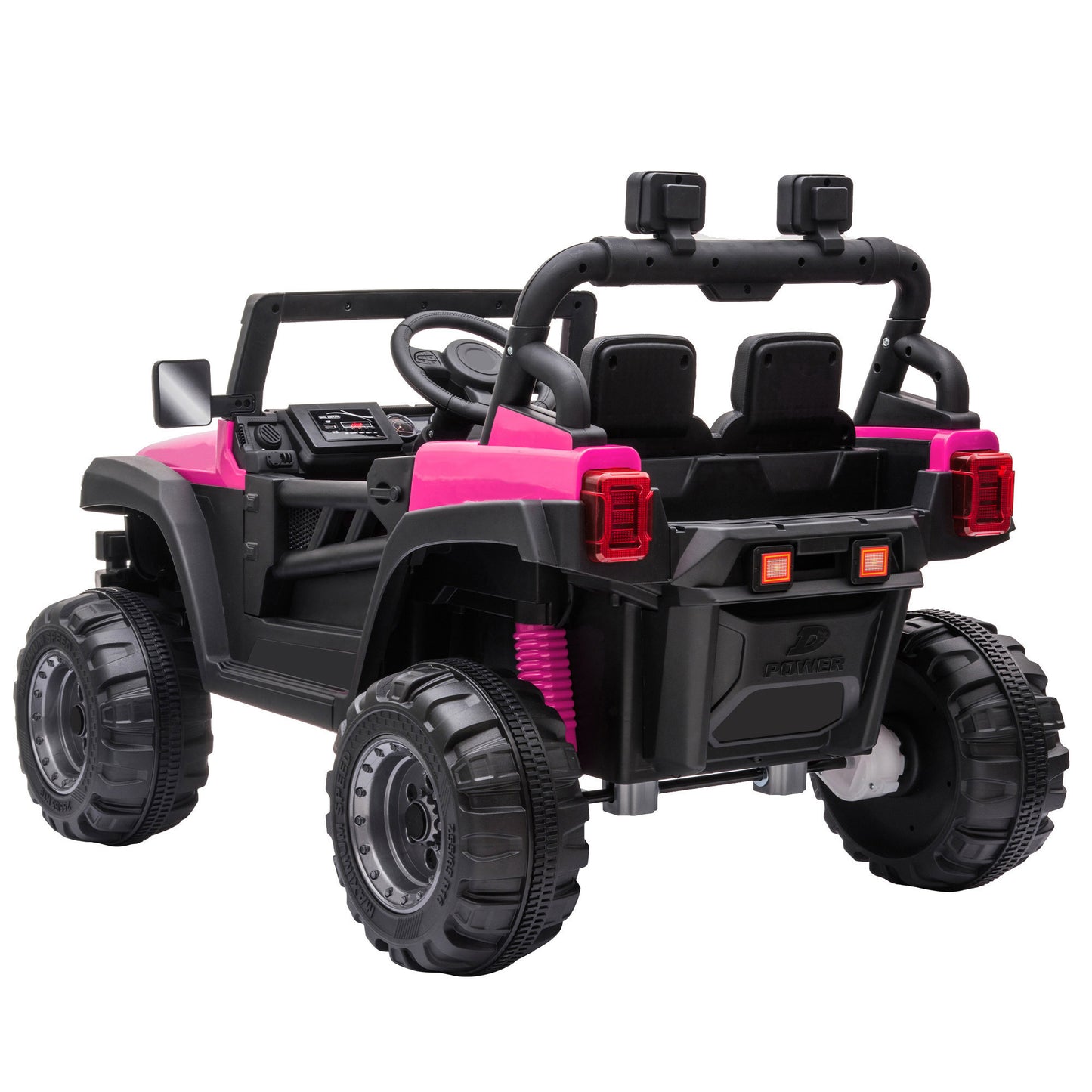 Electric 12V Off-Road Car for Kids with Remote Control, Lights, Music, and Suspension