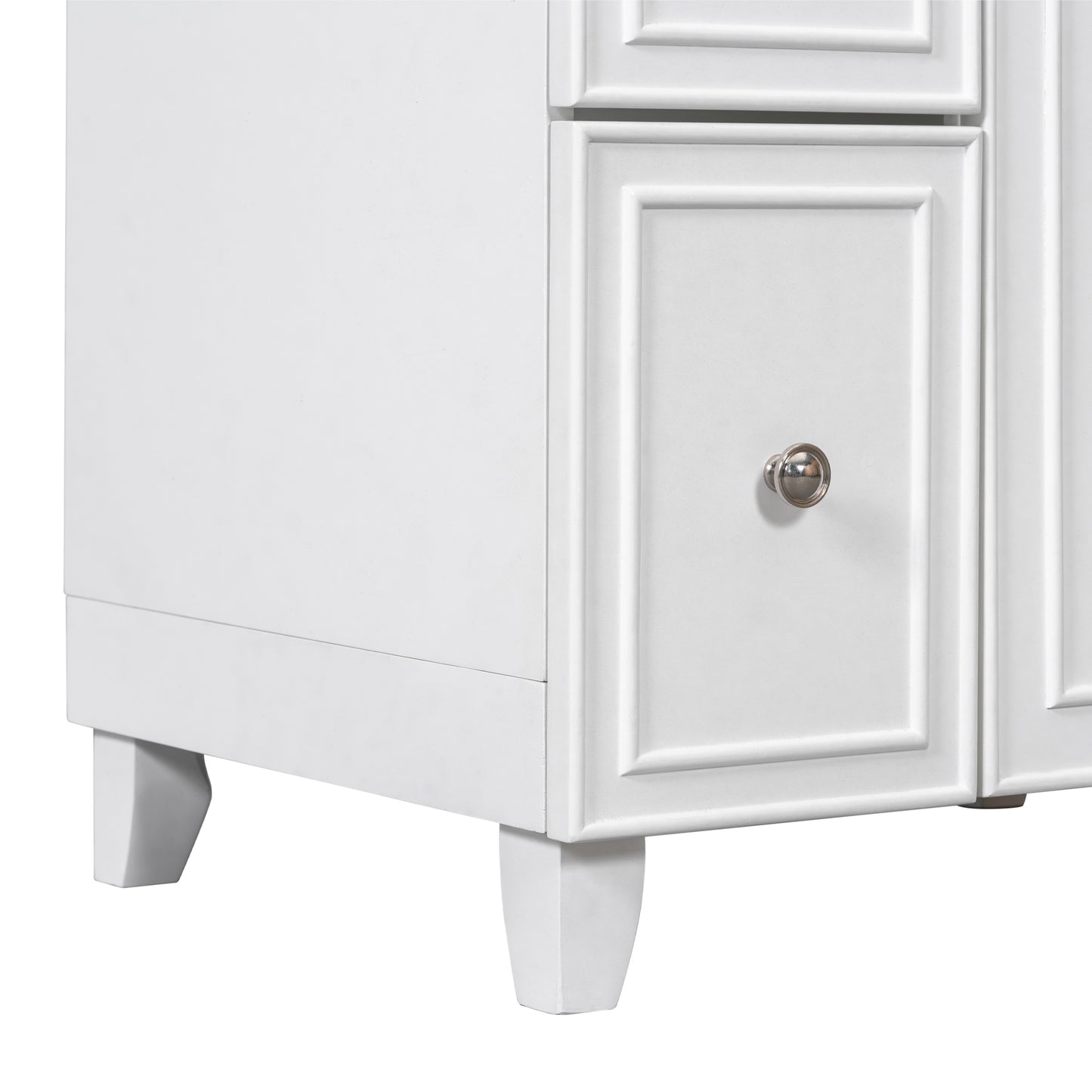 24-Inch Bathroom Vanity Cabinet with Resin Integrated Sink, 2 Drawers, 1 Door – Easy to Clean, Ample Storage Space