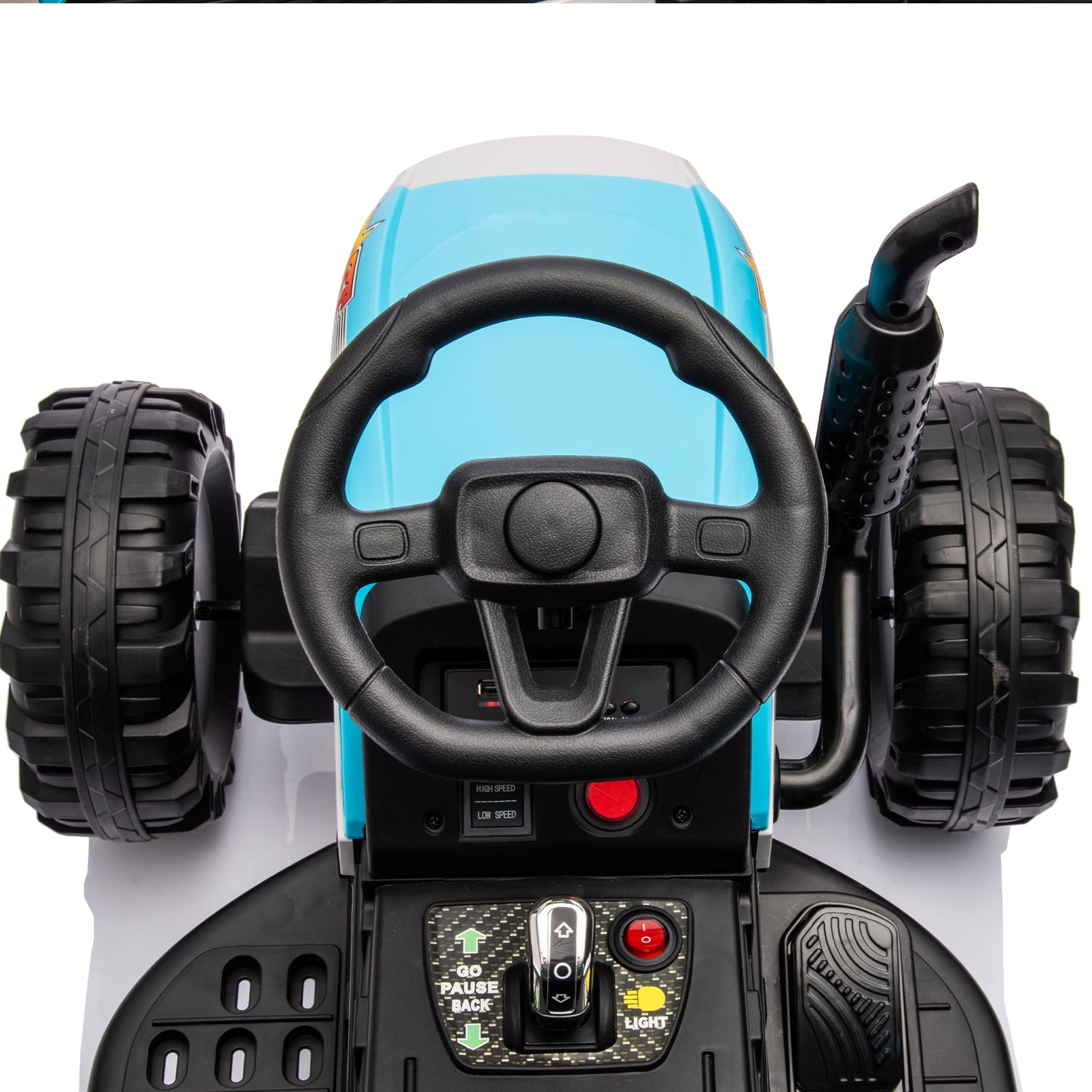 Electric Tractor Ride-On Toy with Remote Control and Luxury Features