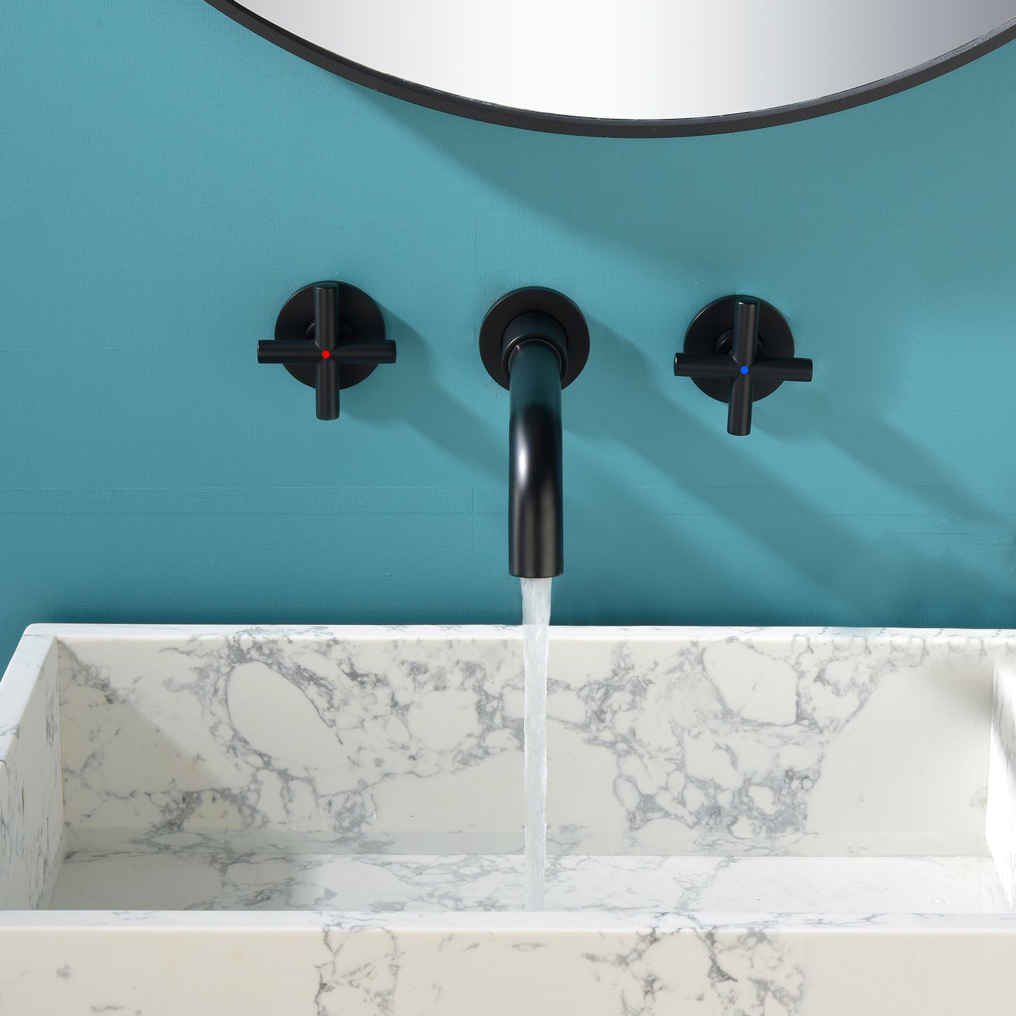 Elegant Matte Black Brass Bathroom Faucet