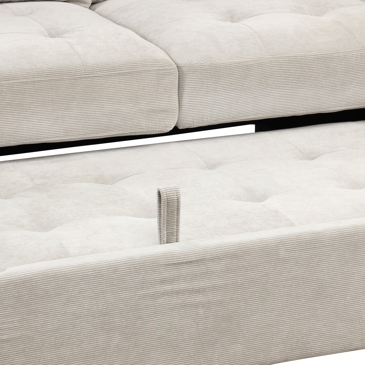 Elegant Light Gray Sectional Sofa with Versatile Storage and USB Charging