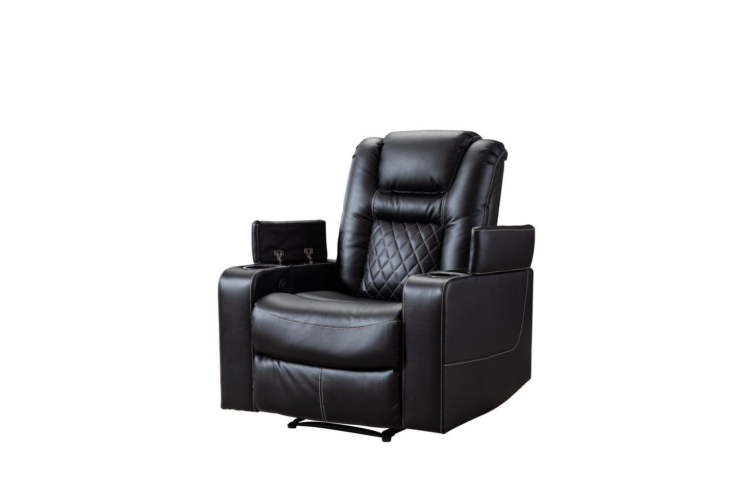 Luxurious Recliner with Cup Holder and USB Port in PU Material