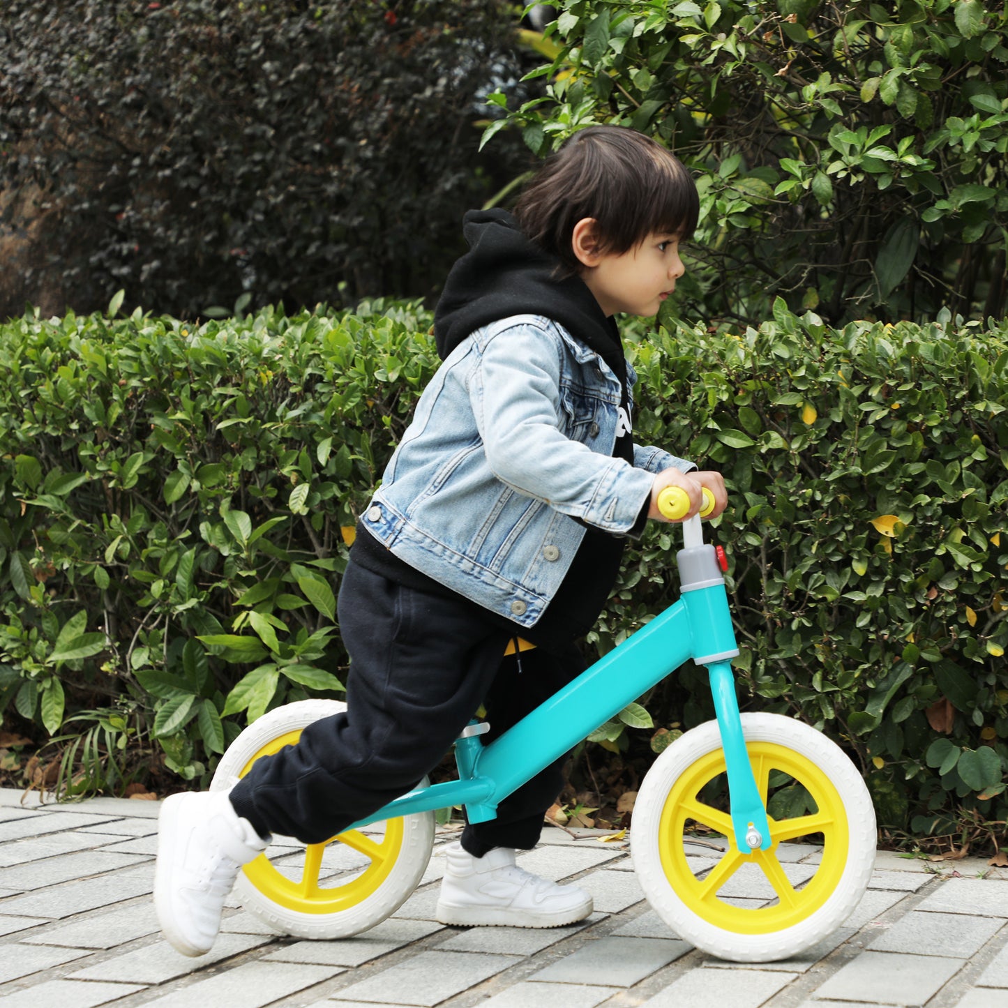 Adjustable Height Kids Balance Bike with Carbon Steel Frame and PE Tires - Suitable for 2-6 Years