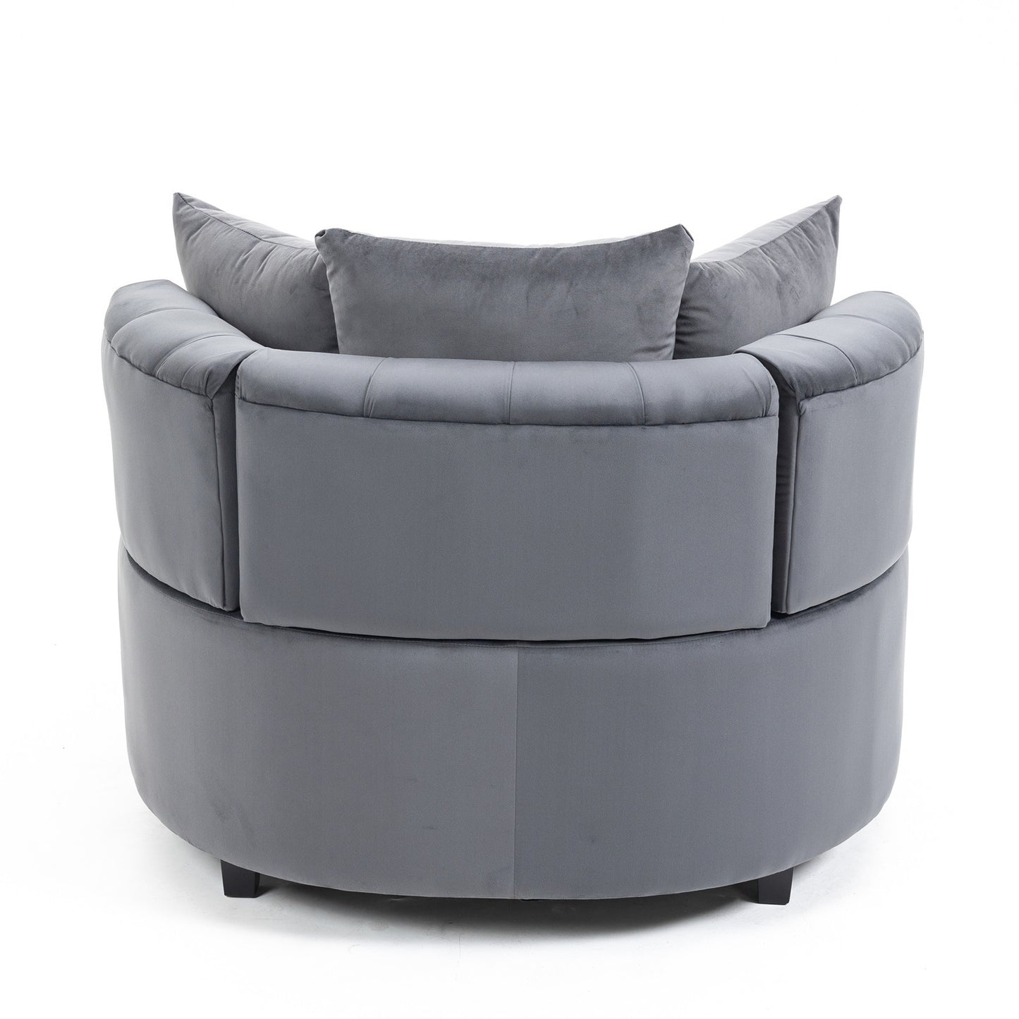 A&A Furniture,Accent Chair / Classical Barrel Chair for living room / Modern Leisure Chair (Grey)