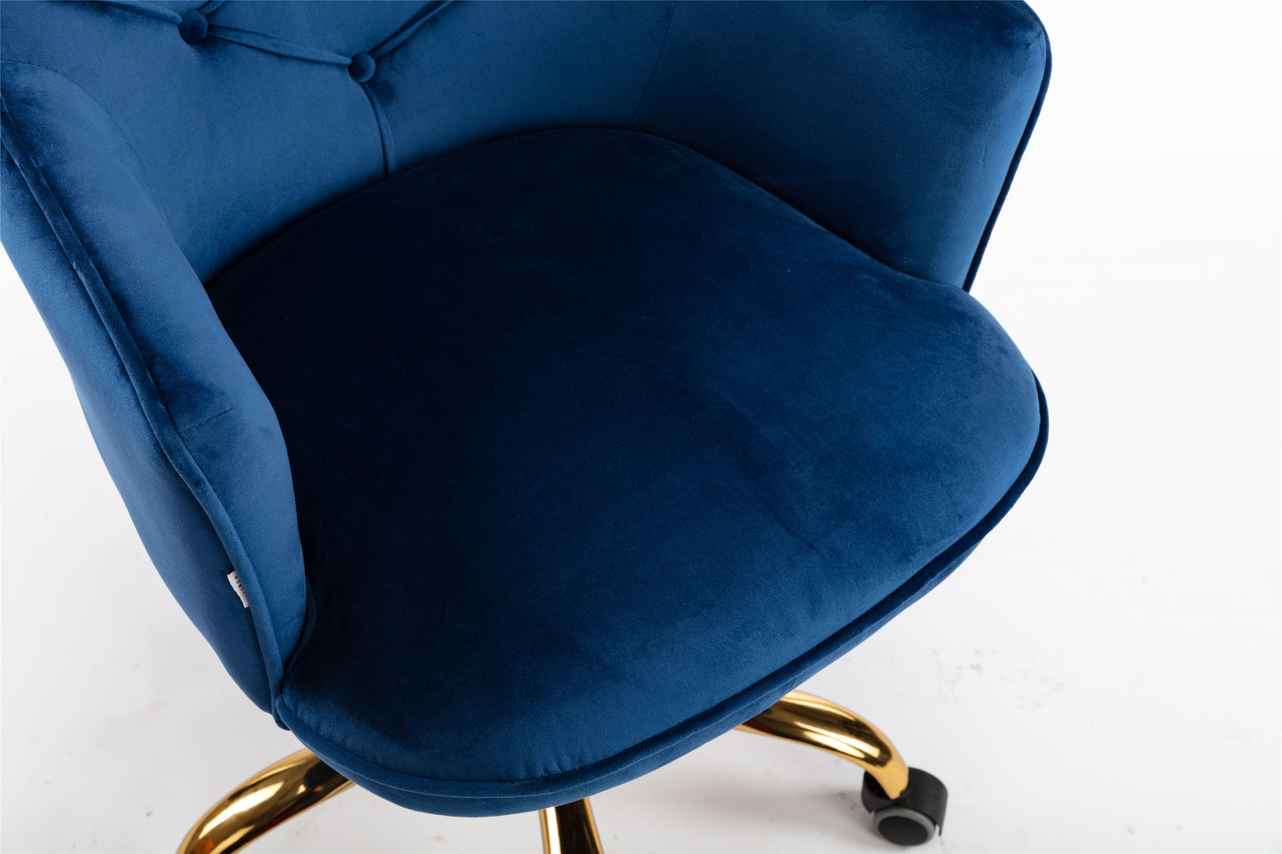 Velvet Swivel Shell Chair for Living Room ,Office chair , Modern Leisure Arm Chair Navy