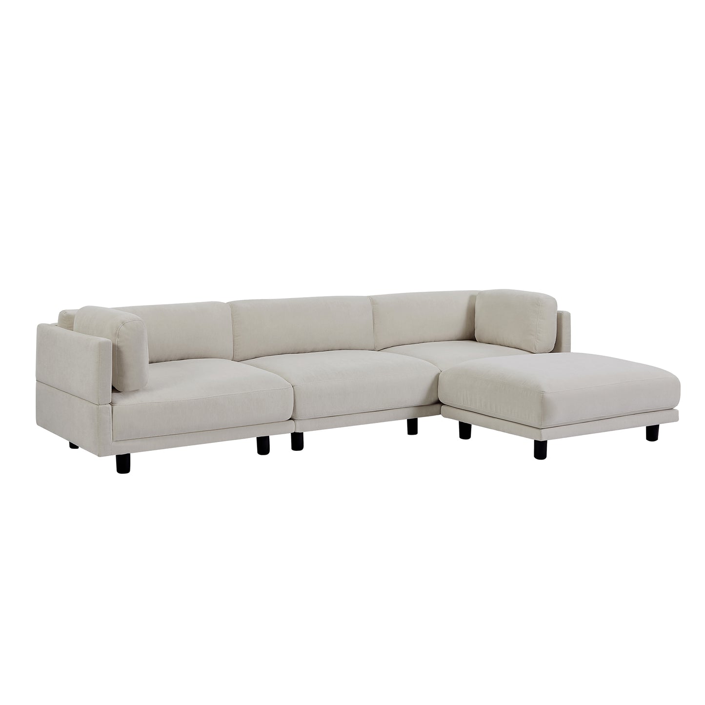 U_STYLE Upholstery Convertible Sectional Sofa, L Shaped Couch with Reversible Chaise