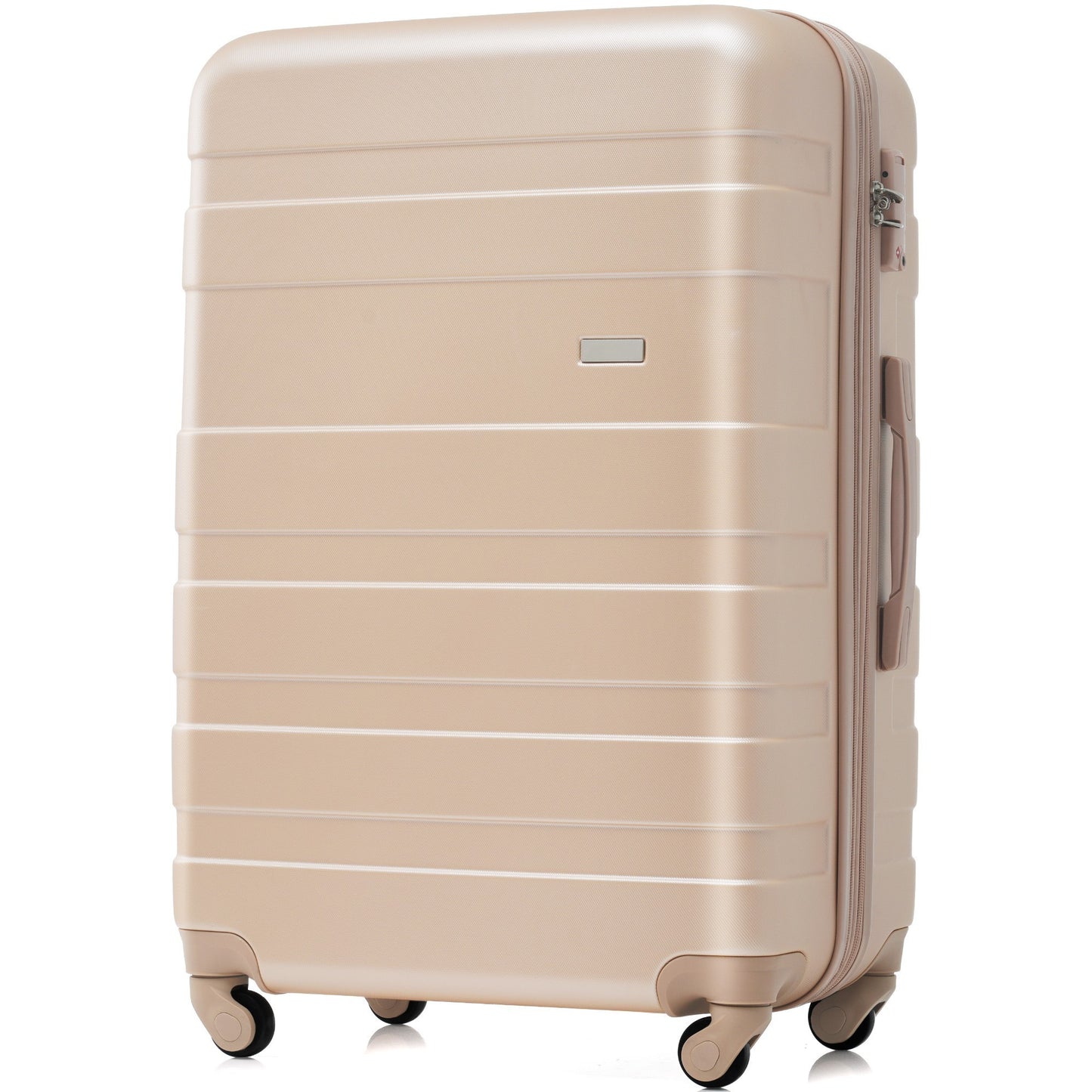 Luggage Sets New Model Expandable ABS Hardshell 3pcs Clearance Luggage Hardside Lightweight Durable Suitcase sets Spinner Wheels Suitcase with TSA Lock 20''24''28''( Champagne)