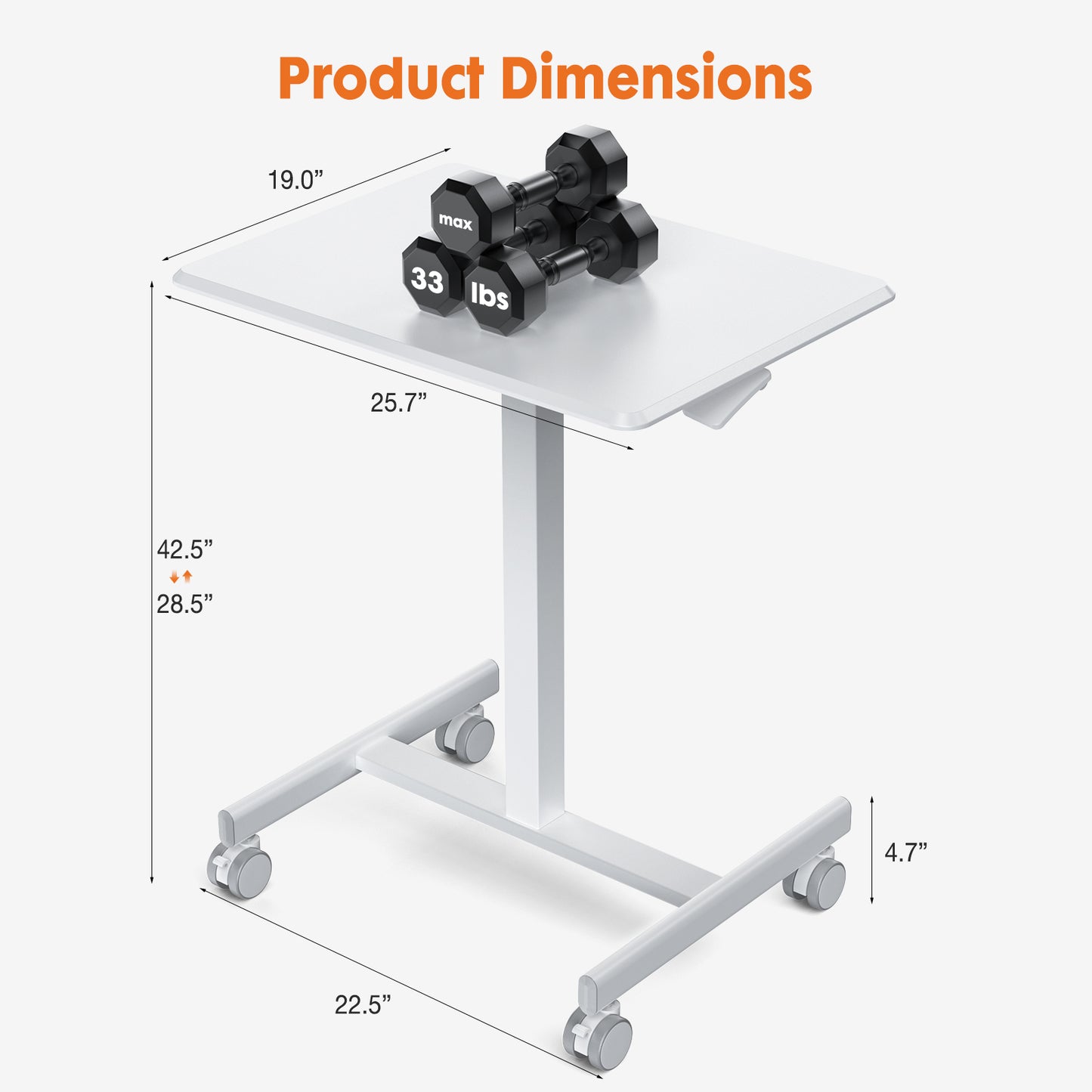 Rolling Laptop Desk for Health and Productivity