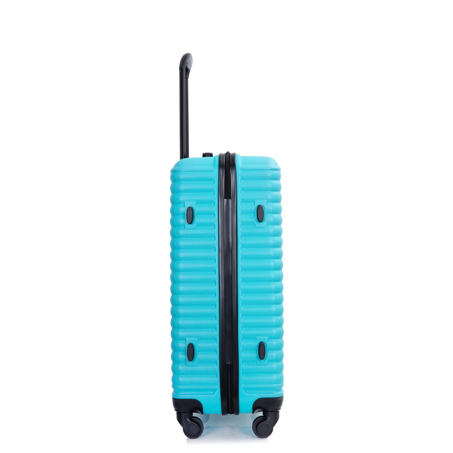 3 Piece Luggage Sets ABS Lightweight Suitcase with Two Hooks, Spinner Wheels, TSA Lock, (20/24/28) Turquoise