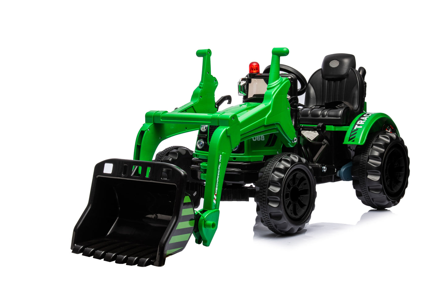 Green Kids Ride on Excavator with 12V Battery Power