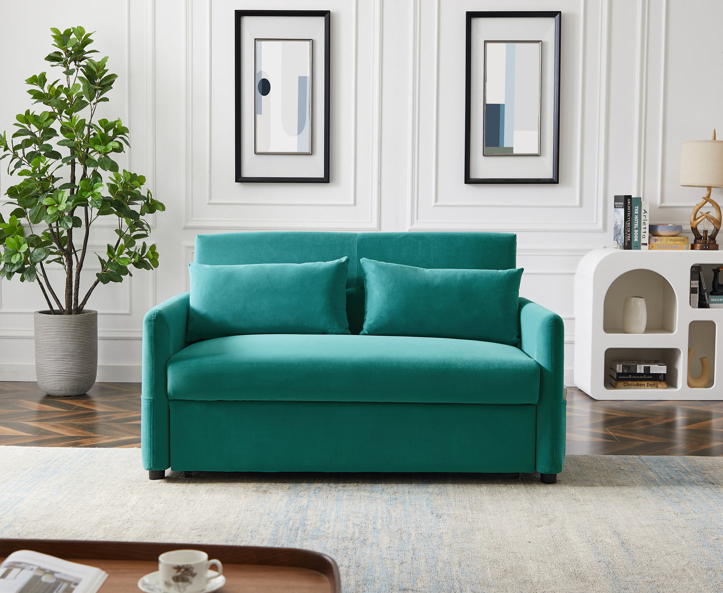 Blue Convertible Leisure Love Sofa