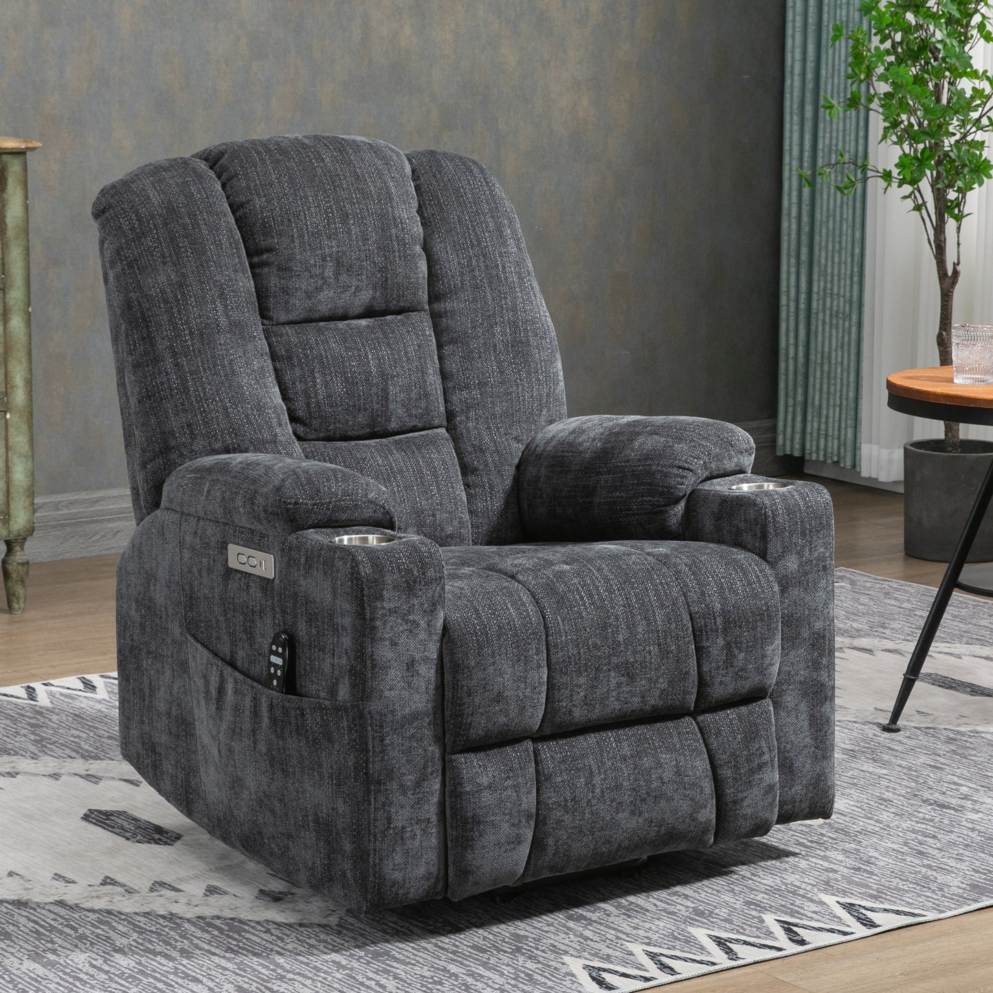 Comfortable Power Lift Recliner Chair with Massage, Heat, and USB Ports