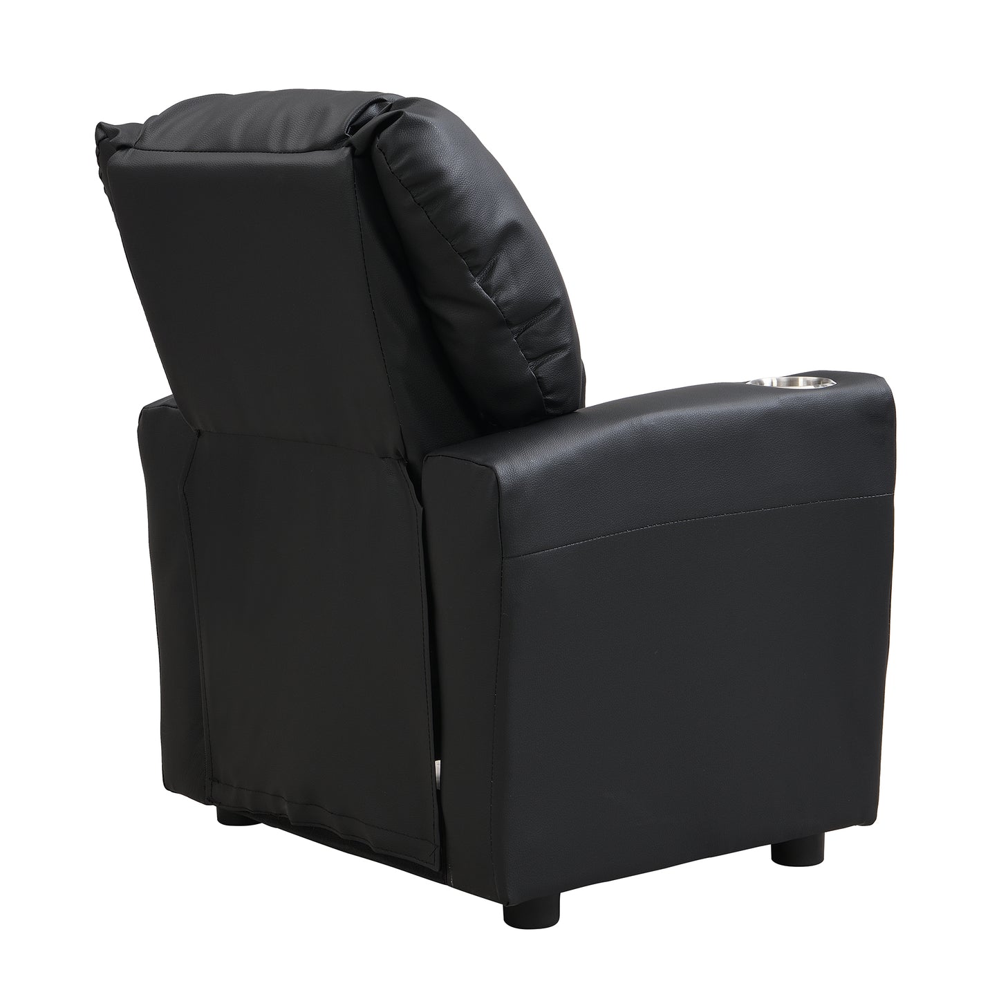 Sally Deluxe Kid Recliner - Black PVC Kids Chair