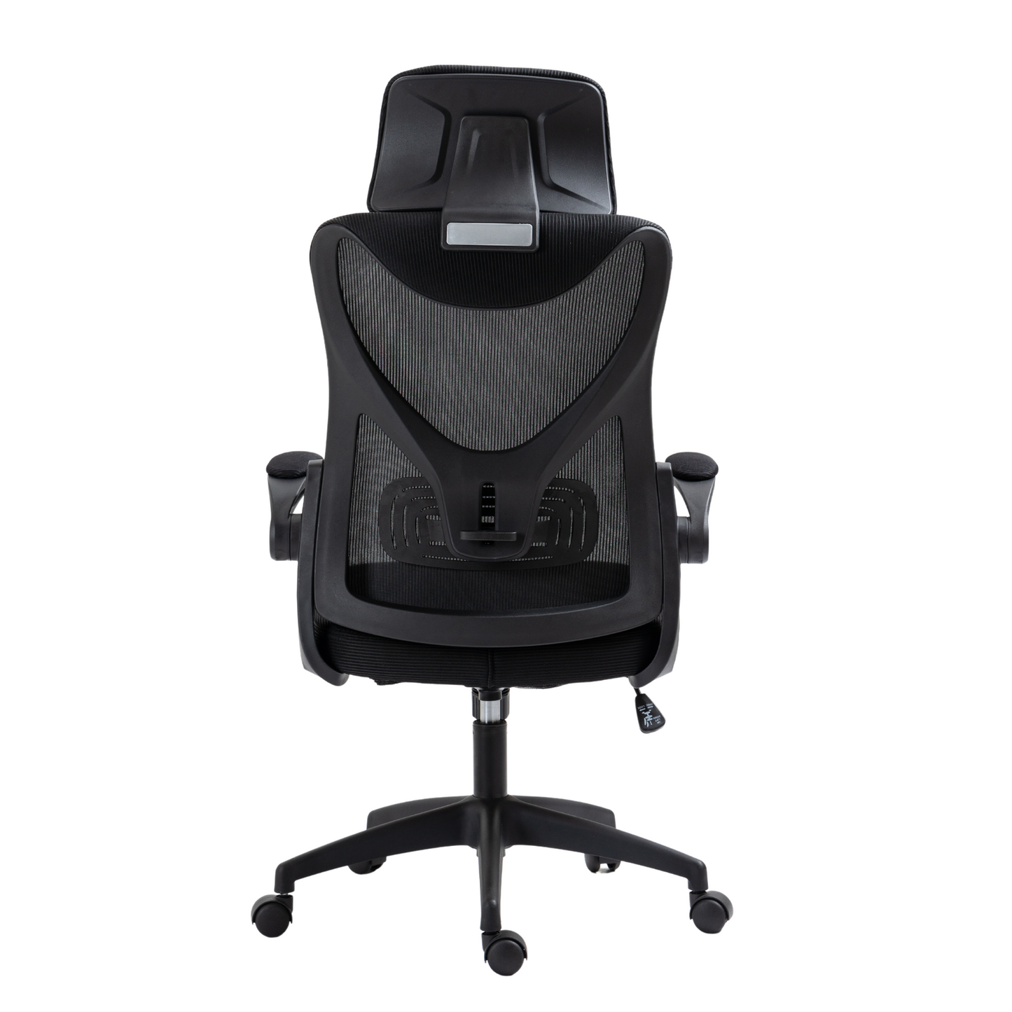 Ergonomic Office Desk Chair with wheels High Back Computer Task Chair Home Mesh Swivel Desk Chair with Adjustable Back Height & Flip up Arms & Lumbar Support & Headrest for Home/Study/Working(Black)