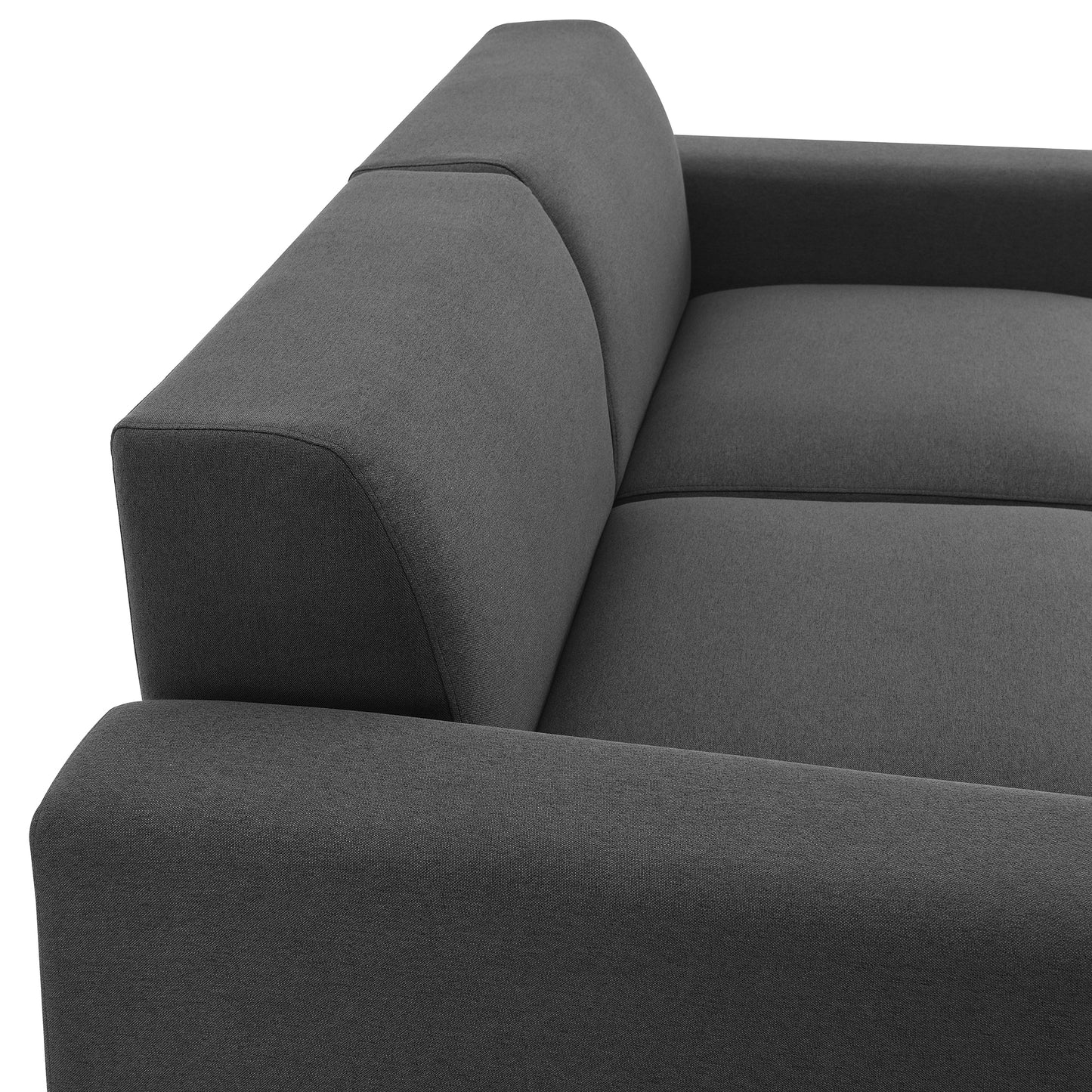 Contemporary 71*35.5 Linen Fabric Sofa with Wide Armrests