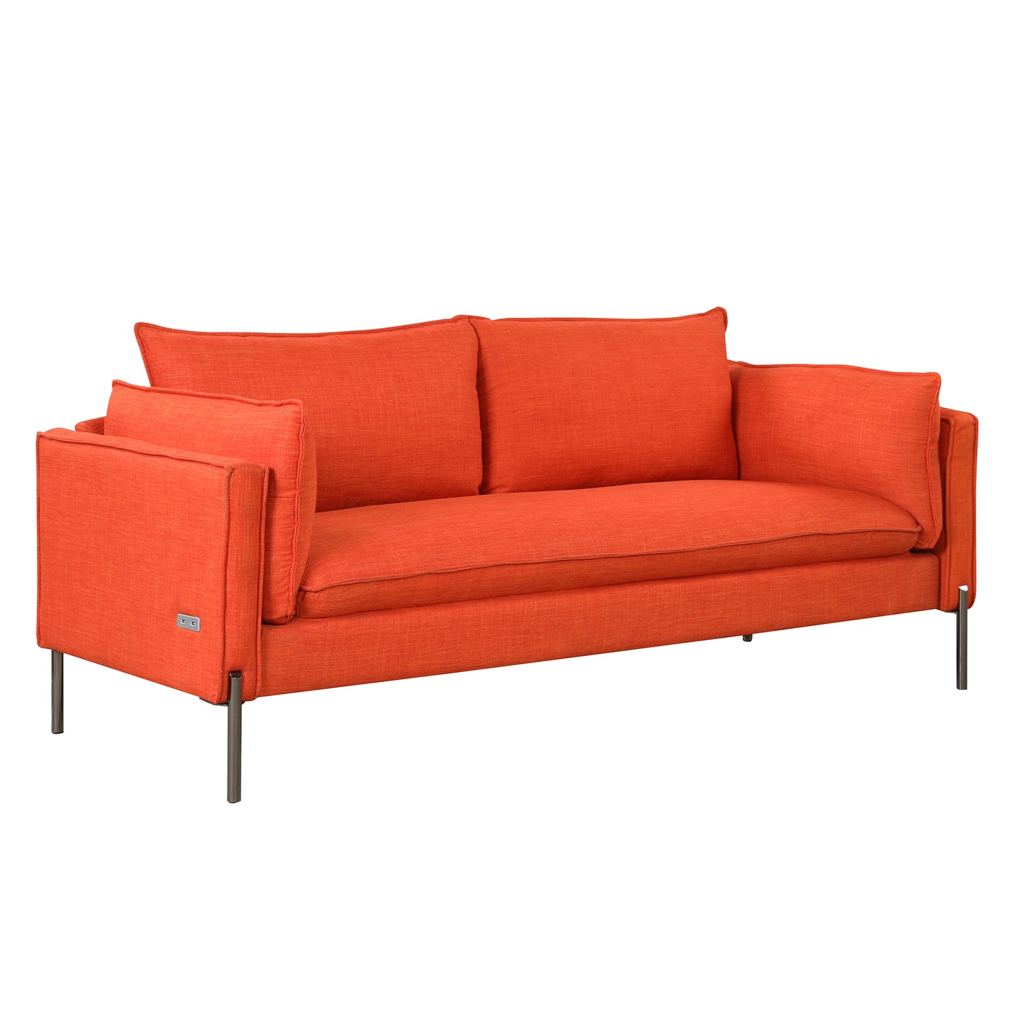 Modern 2-Piece Sofa Set with Loveseat and 3-Seat Couch