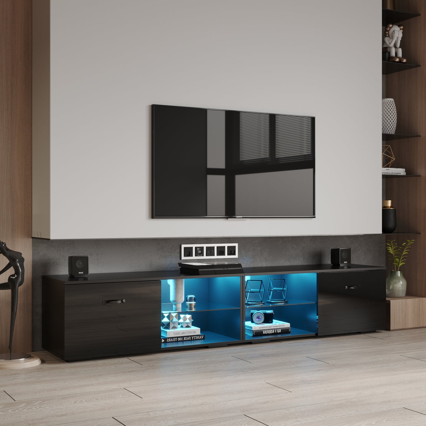 Stylish LED TV Stand and Cabinet Set for Contemporary Living Rooms