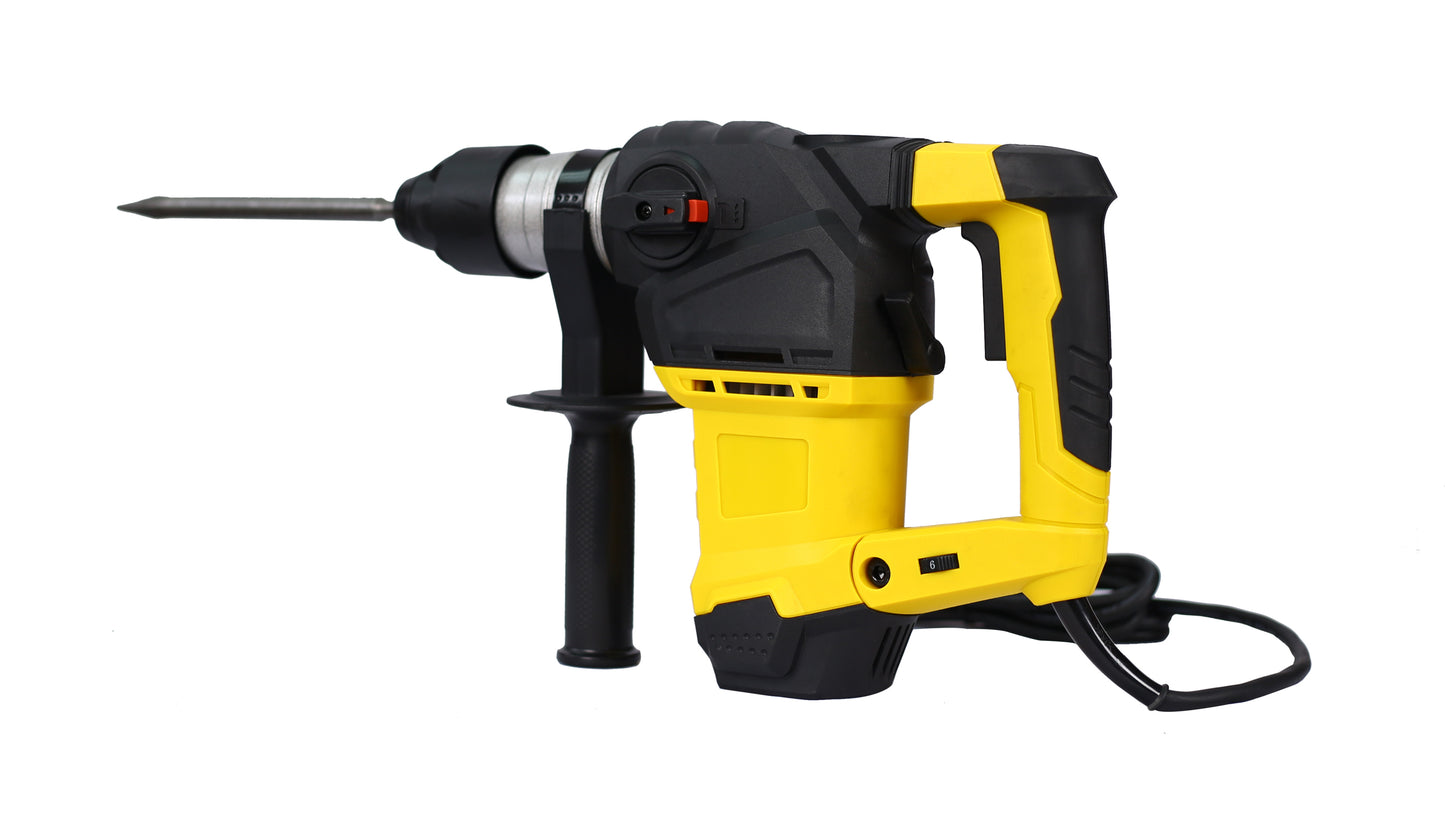 Professioinal Quality 1-1/4 SDS-Plus Heavy Duty Rotary Hammer Drill 13 Amp - Vibration Control, 3 Functions