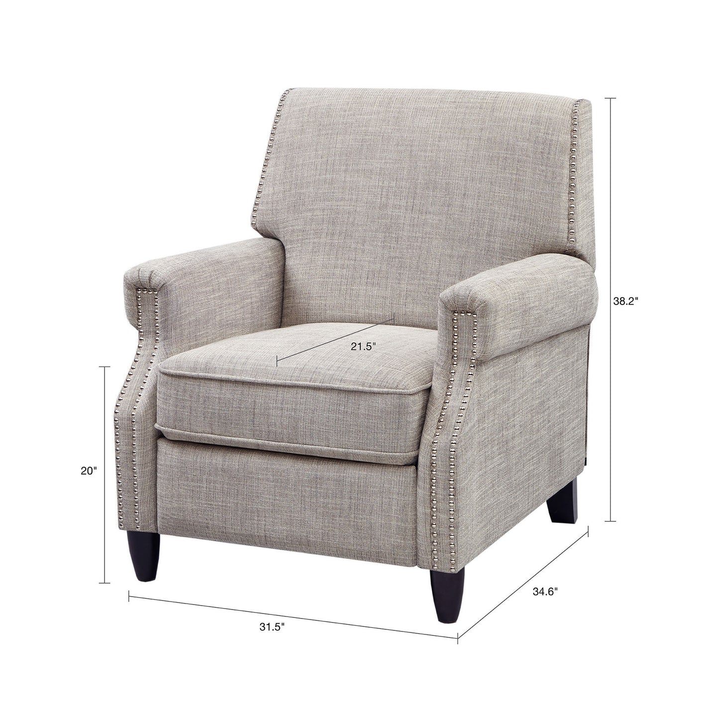 Julian Sand Upholstered Push Back Recliner